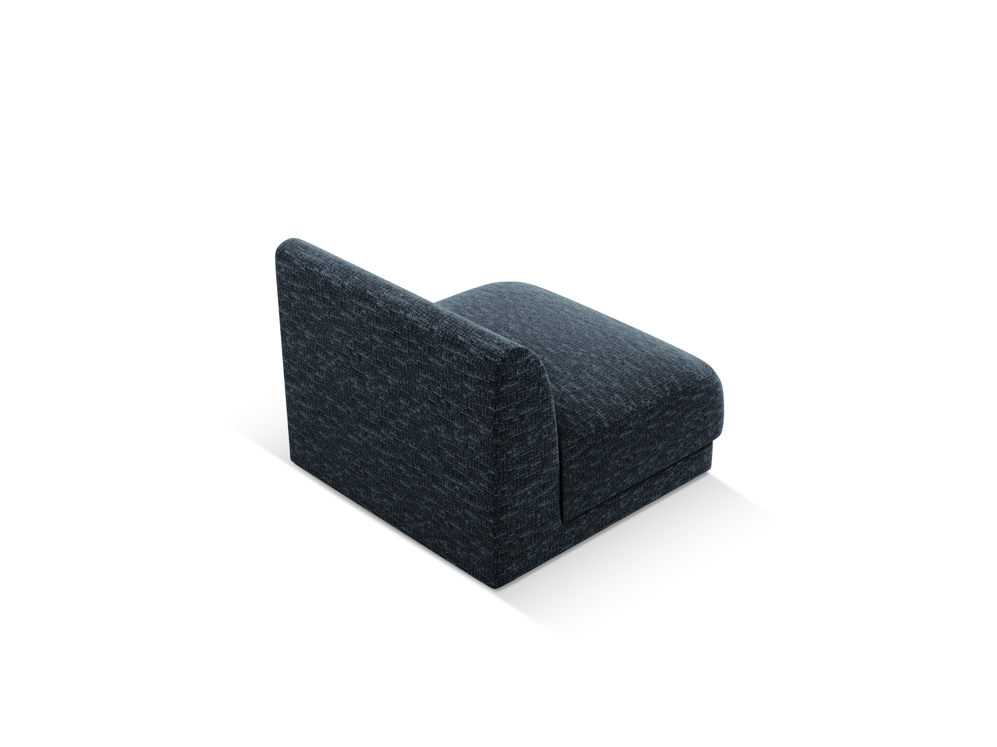 Fauteuil / module MILEY koninklijk blauw chenille zijdeachtig