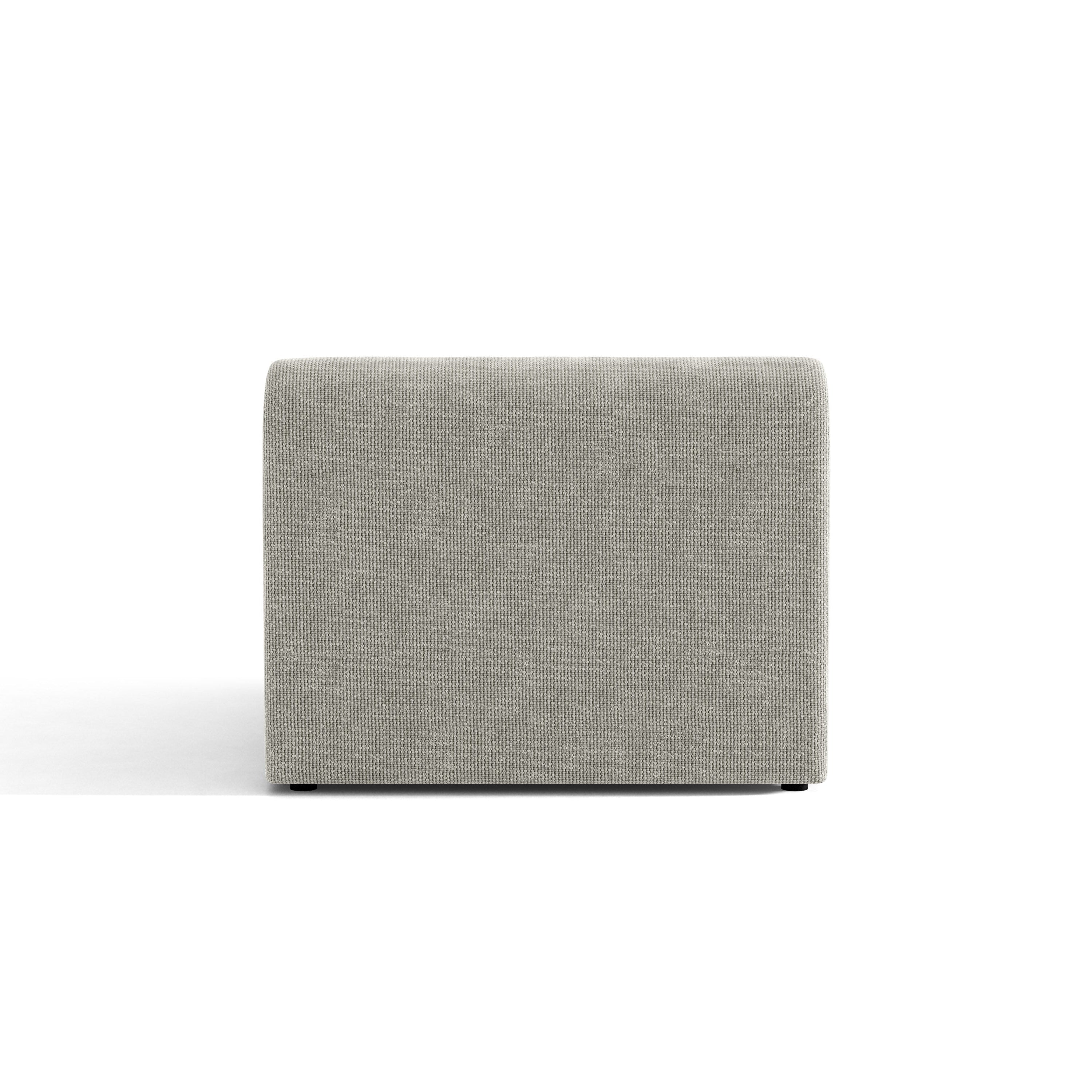 Fotel / moduł MILEY jasnoszary szenil jedwabisty – styl minimalistyczny