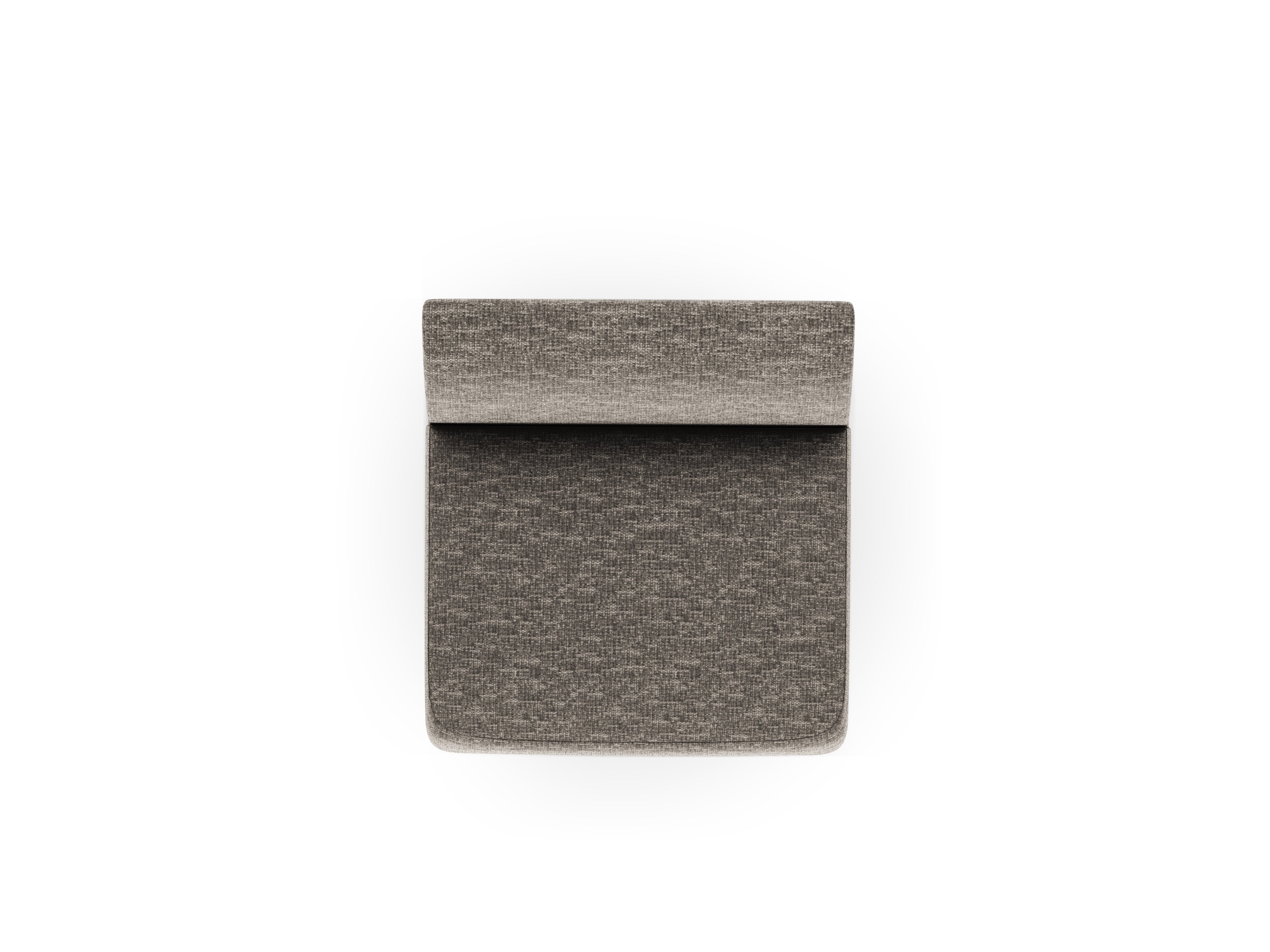 Sessel / Modul MILEY graues, seidiges Chenille