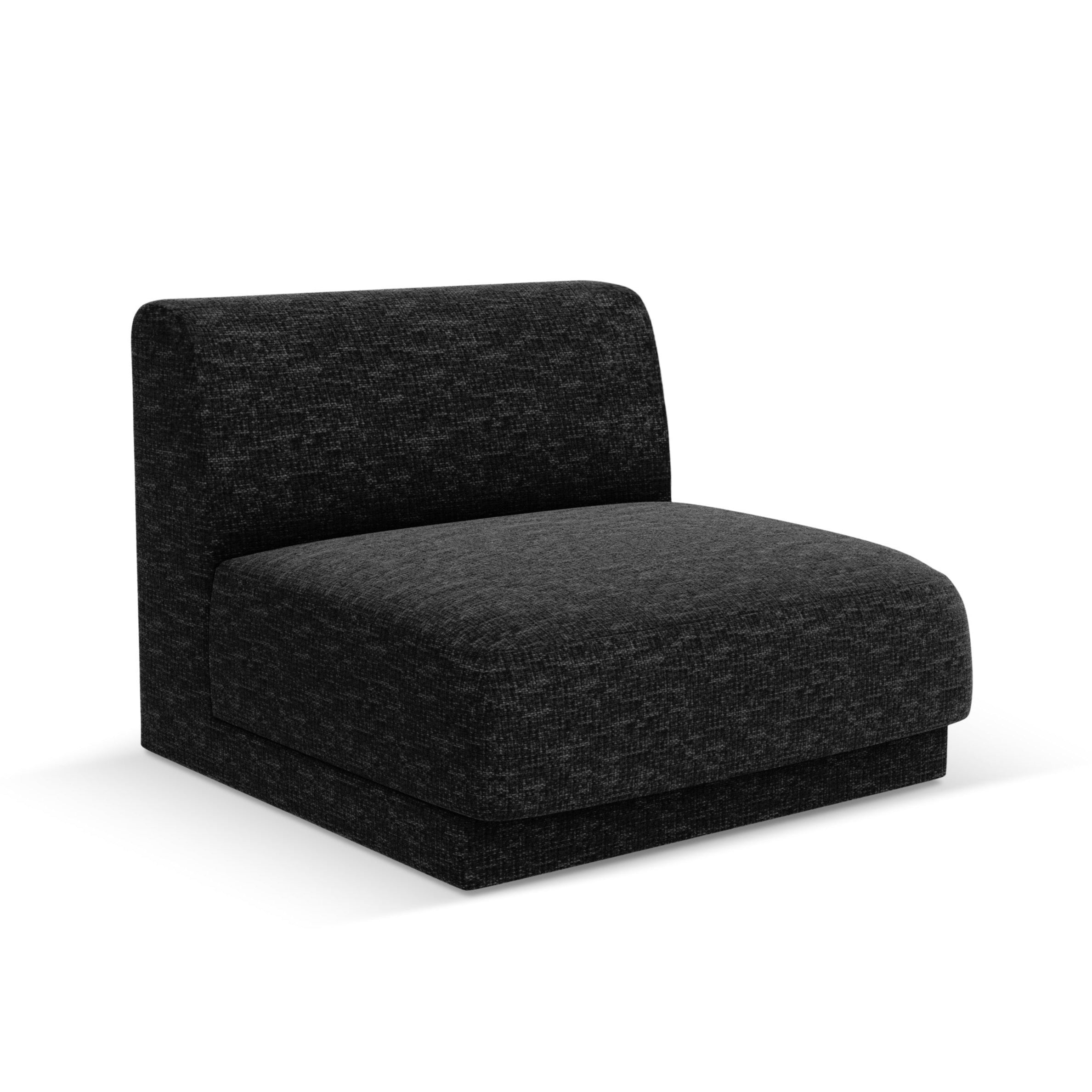 Sessel / Modul MILEY schwarzer Chenille seidig