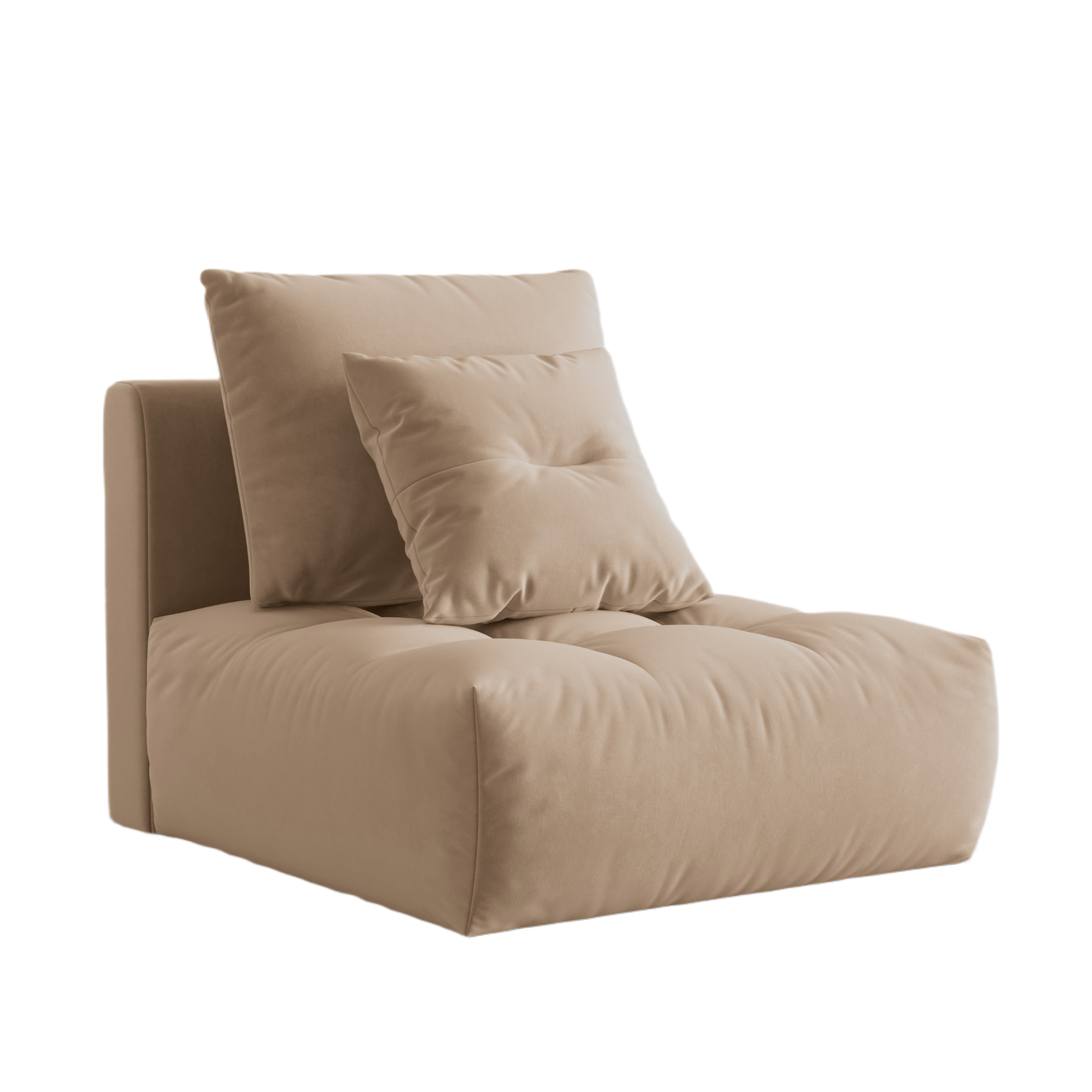 Sessel / Samtmodul BLOOM hellbraun