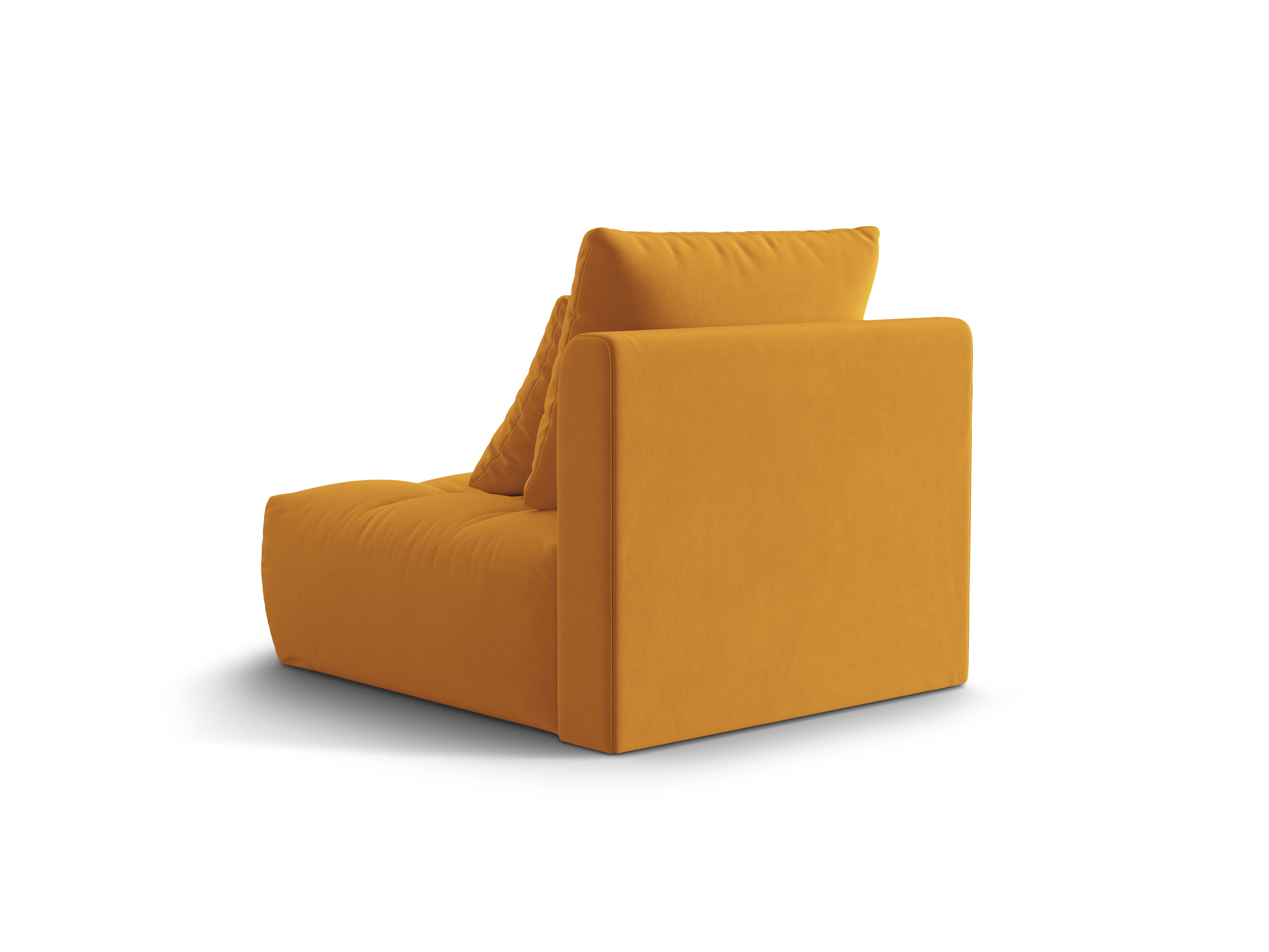 Fauteuil / modulaire fluwelen BLOOM geel