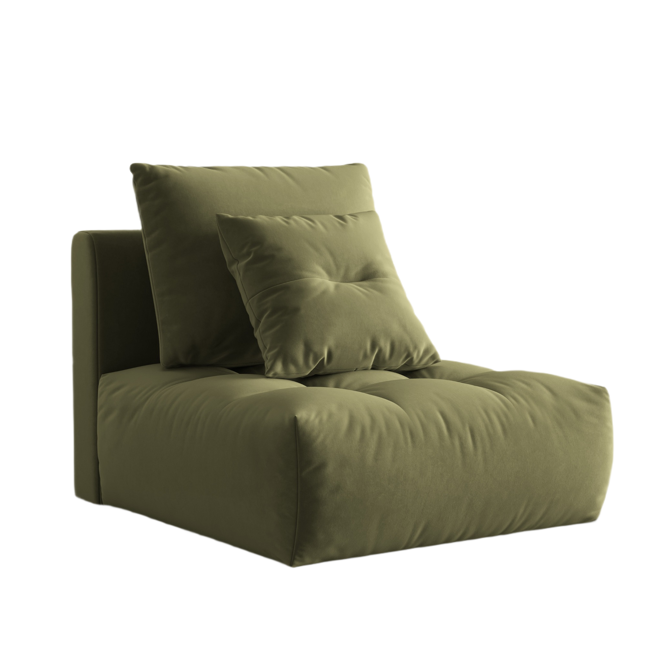 Fauteuil / fluwelen module BLOOM groen