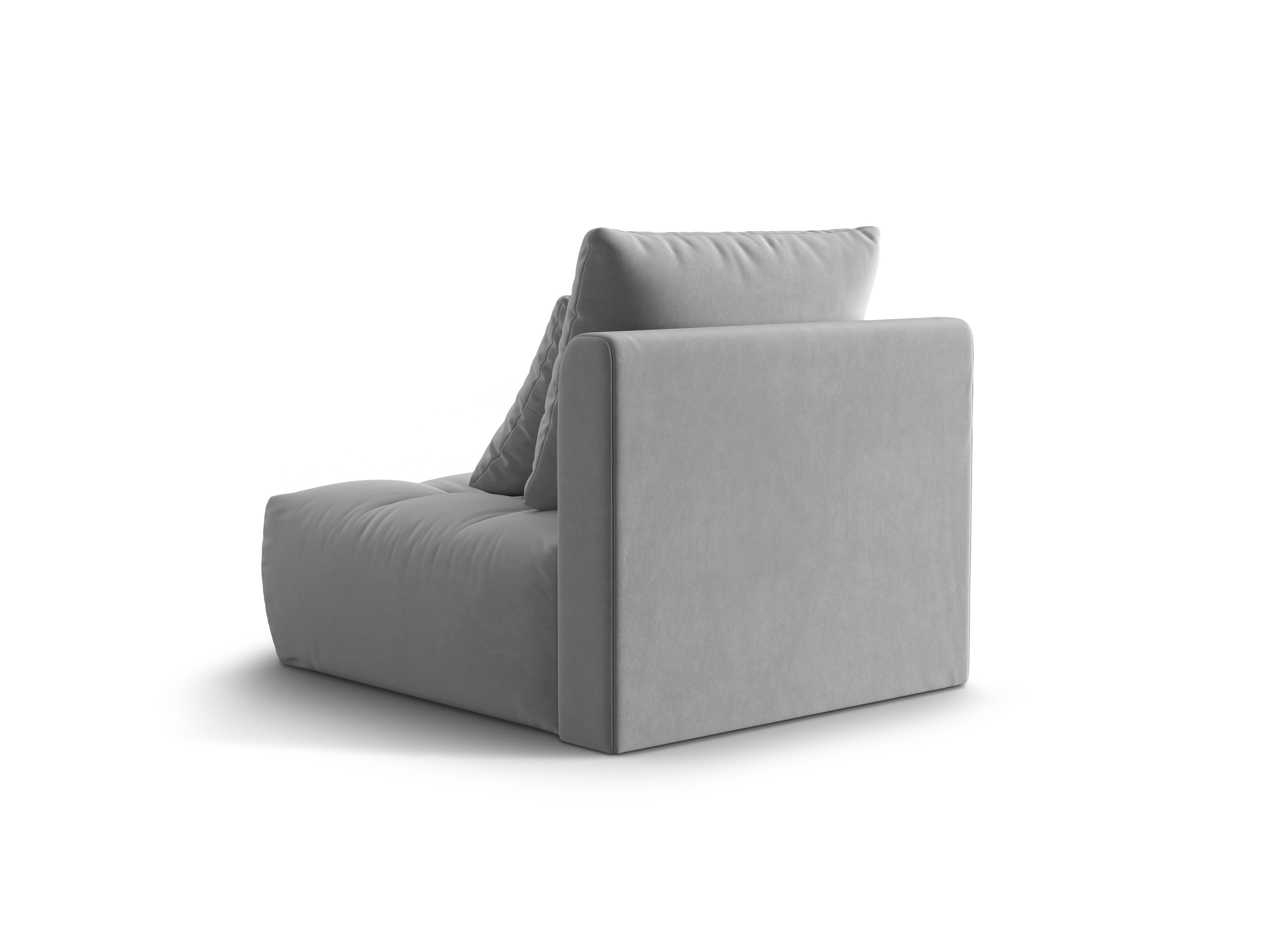 Fauteuil / modulaire fluwelen BLOOM grijs