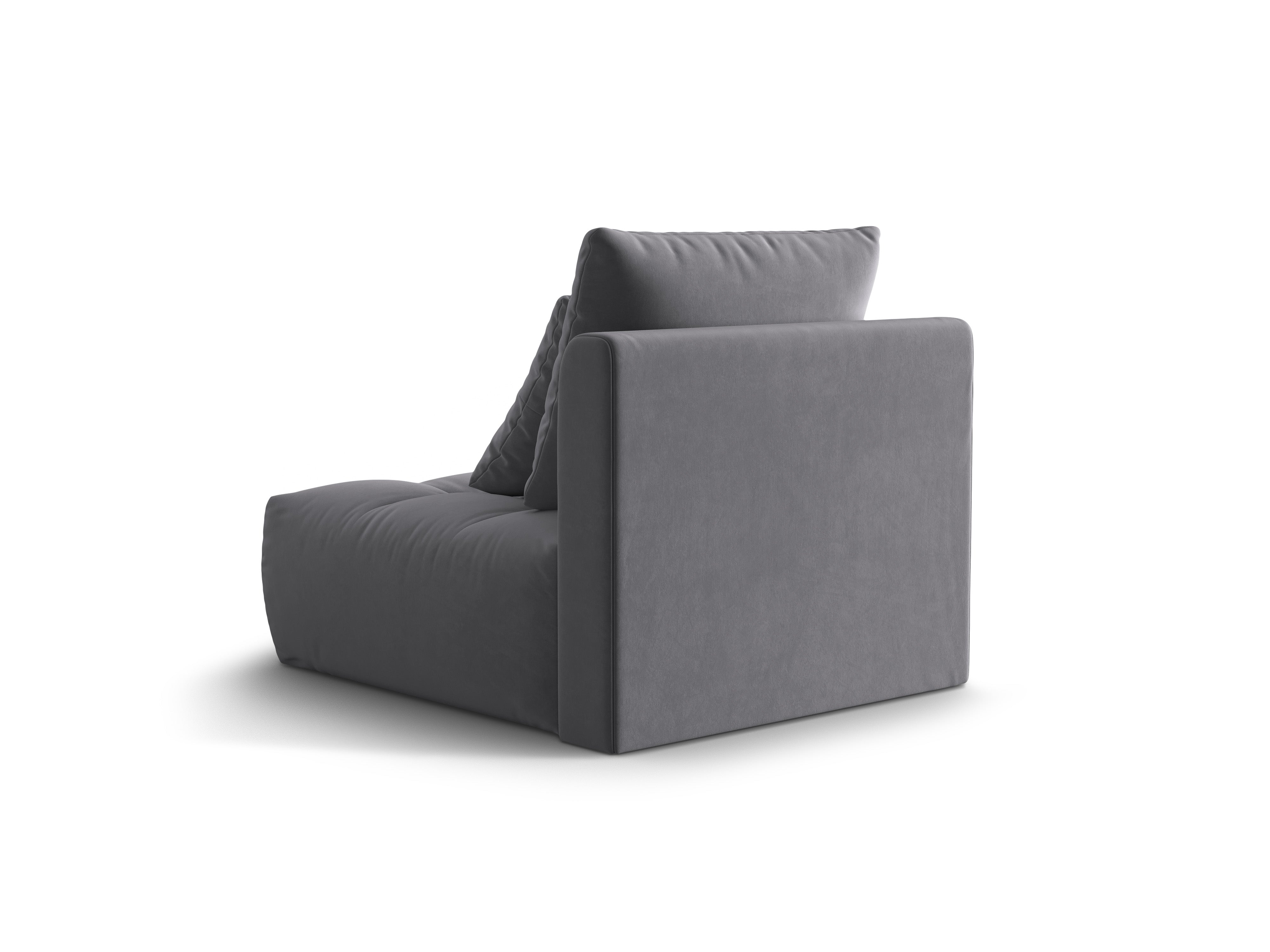 Fauteuil / fluwelen module BLOOM donkergrijs