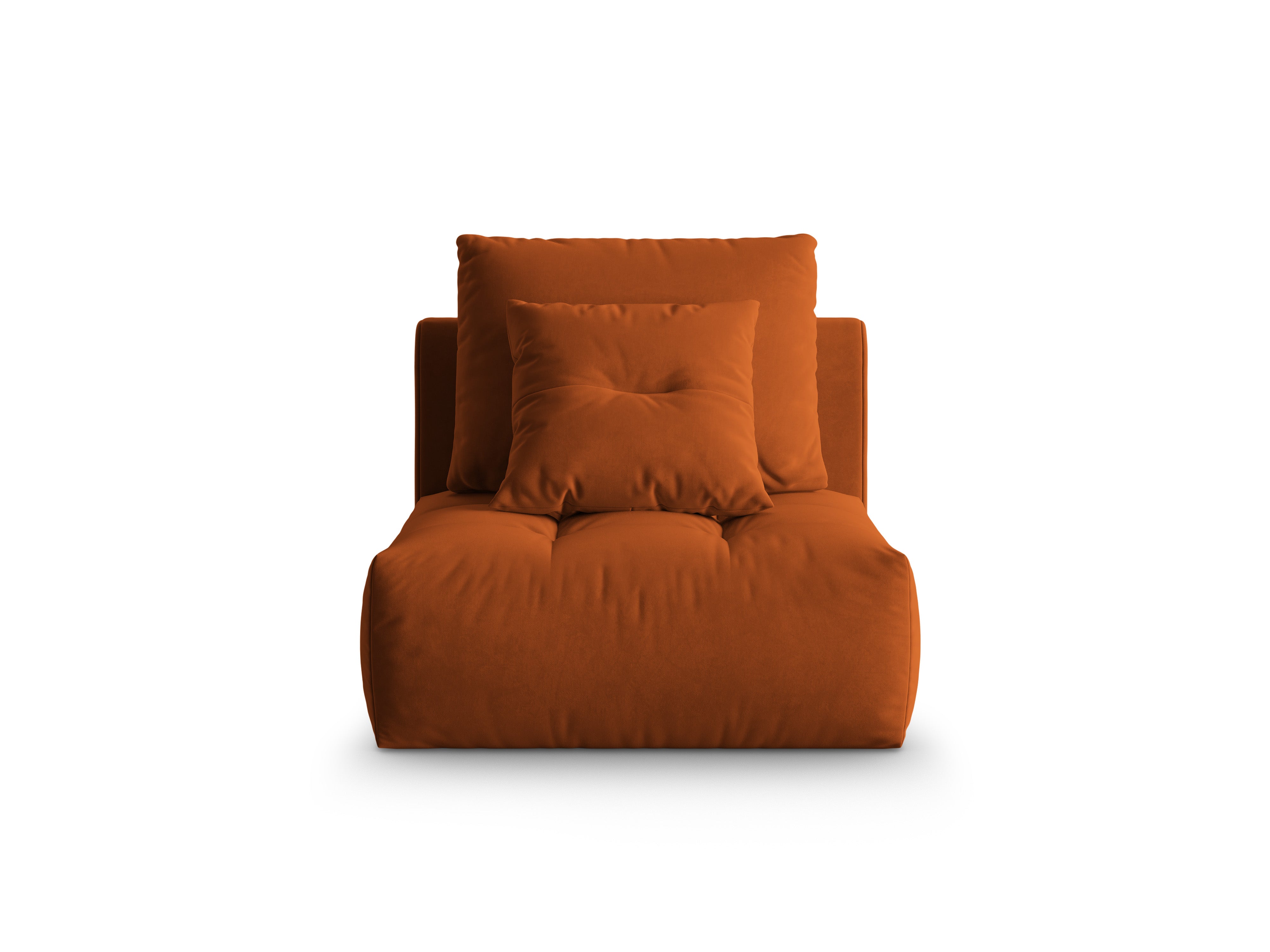Fauteuil / modulaire fluwelen BLOOM terracotta