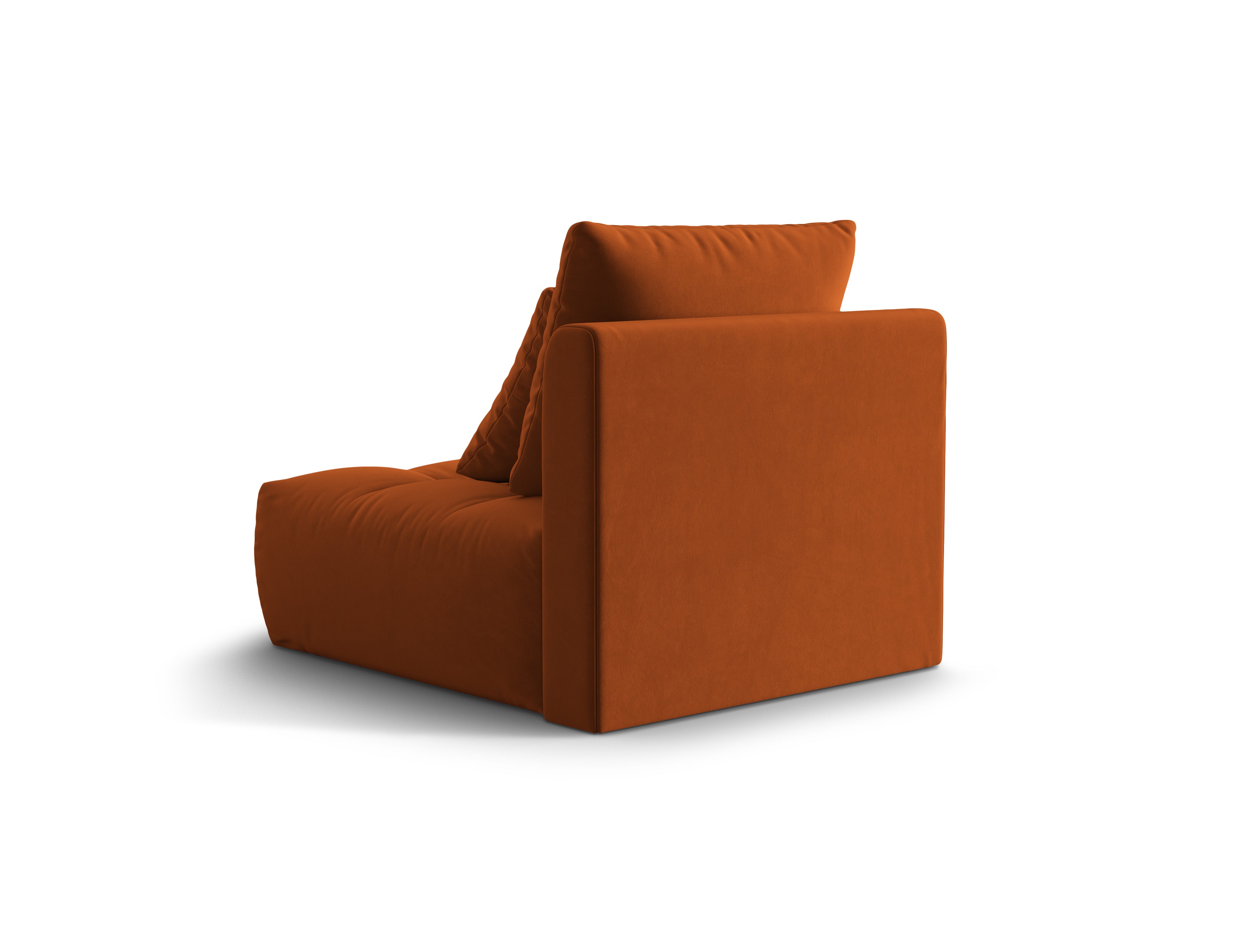 Fauteuil / modulaire fluwelen BLOOM terracotta