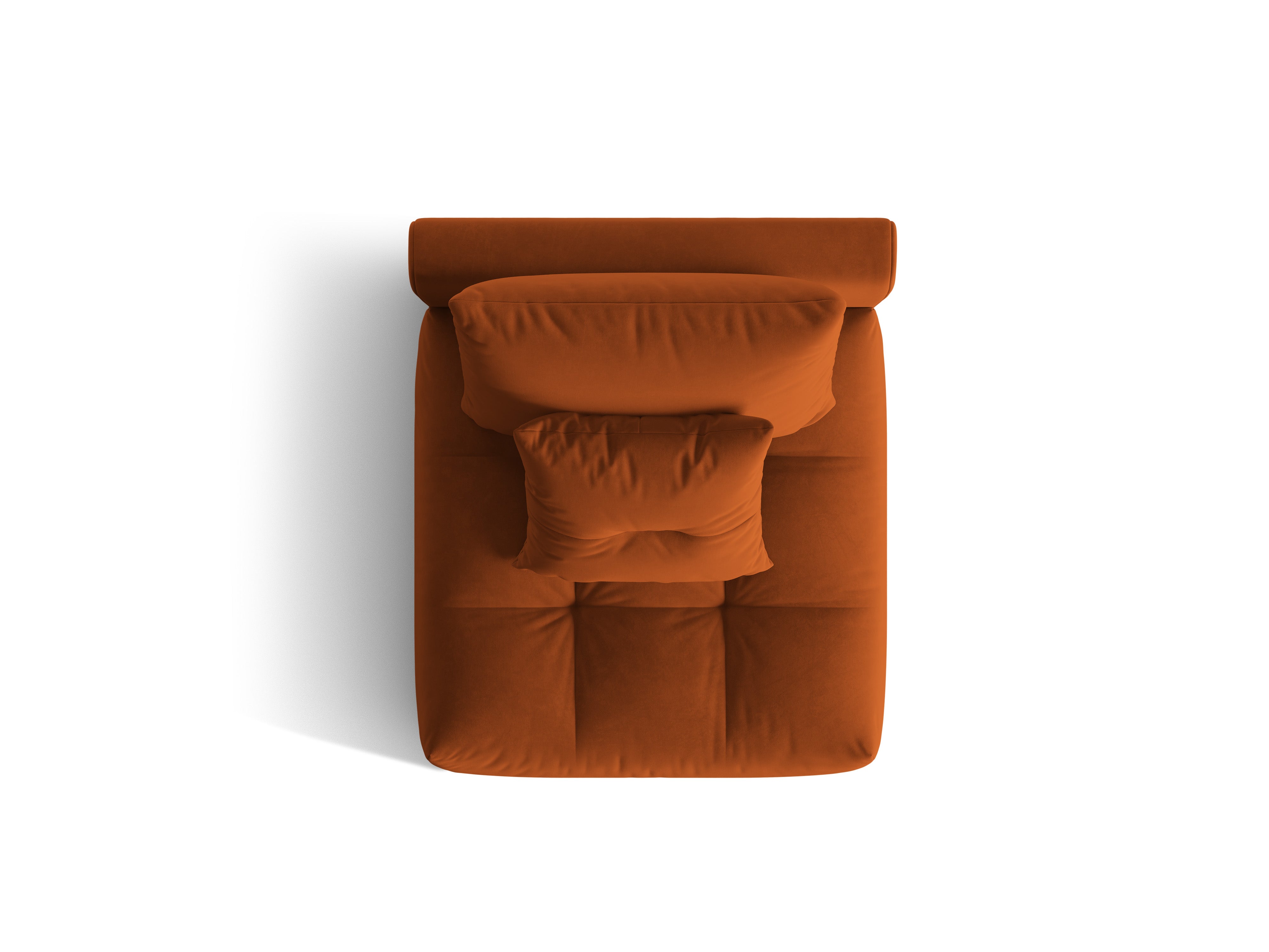 Fauteuil / modulaire fluwelen BLOOM terracotta