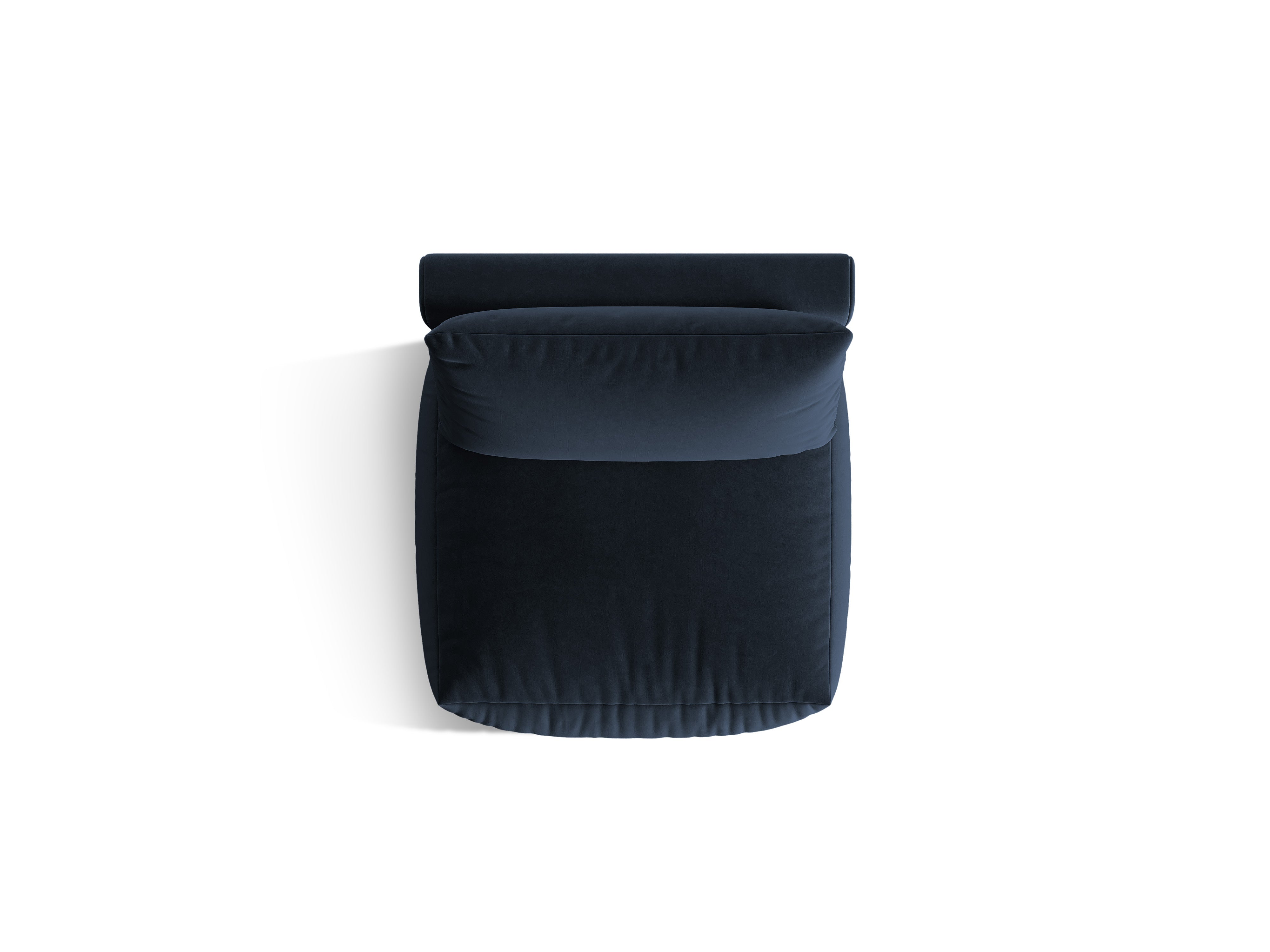 Modulares Samtsofa CHRIS - mittleres Element in königsblau