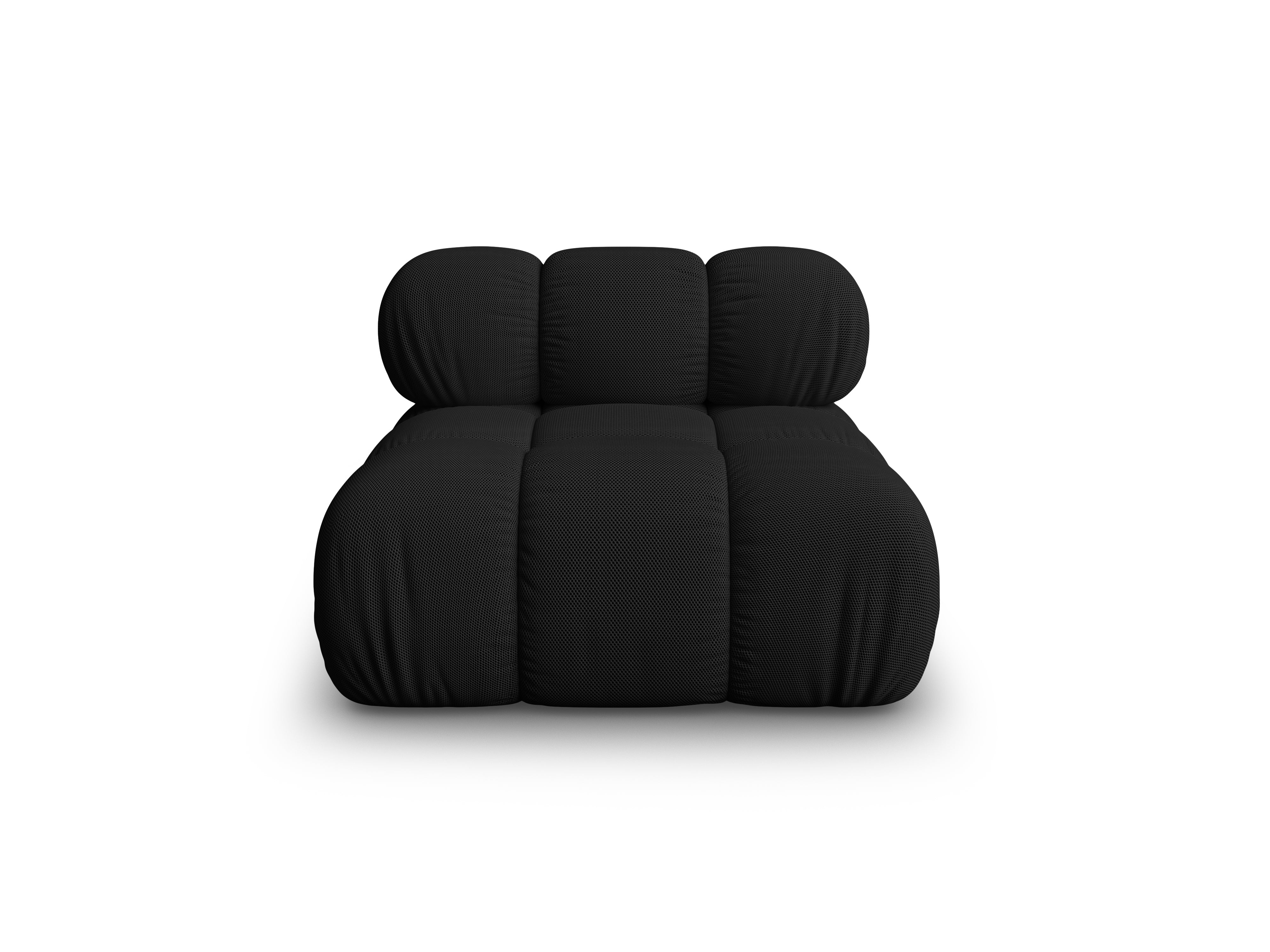 Fauteuil / module BELLIS zwarte 3D-stof