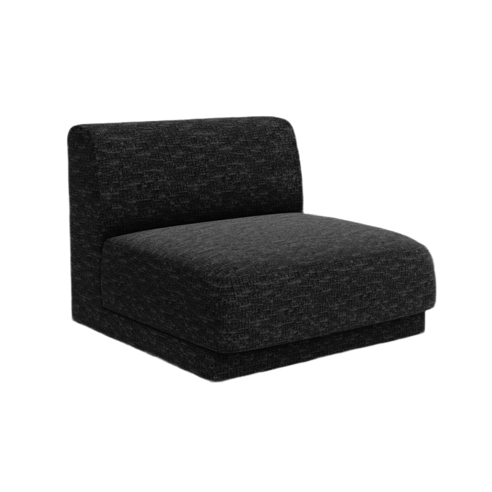 Armchair / module MILEY black chenille