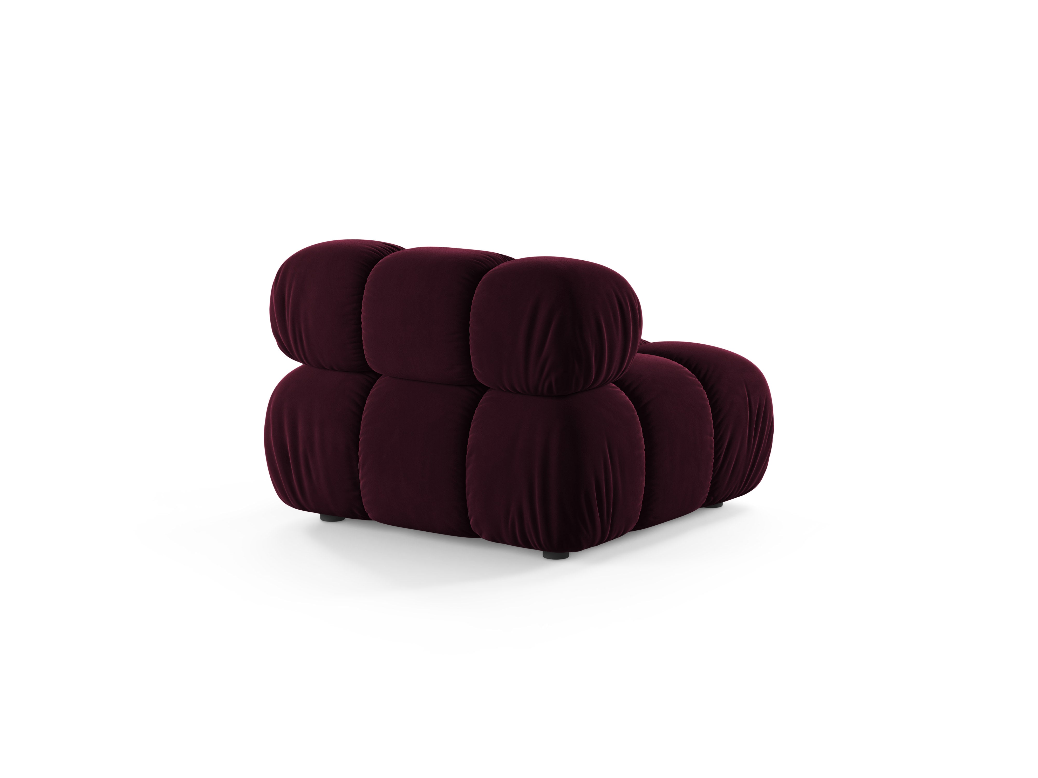 BELLIS fauteuil / module in bordeaux fluweel