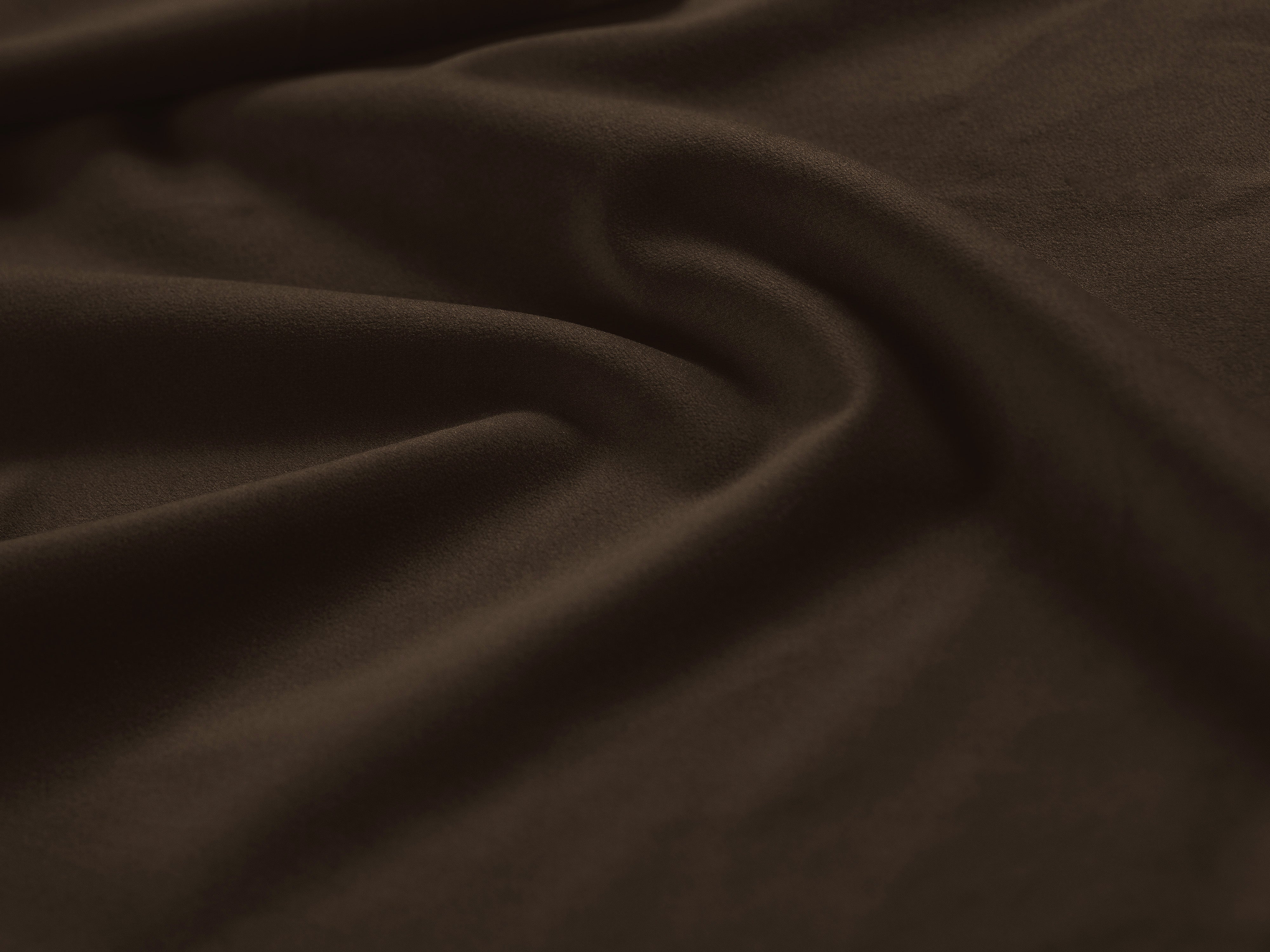 Fauteuil / modulaire fluwelen BELLIS chocoladebruin
