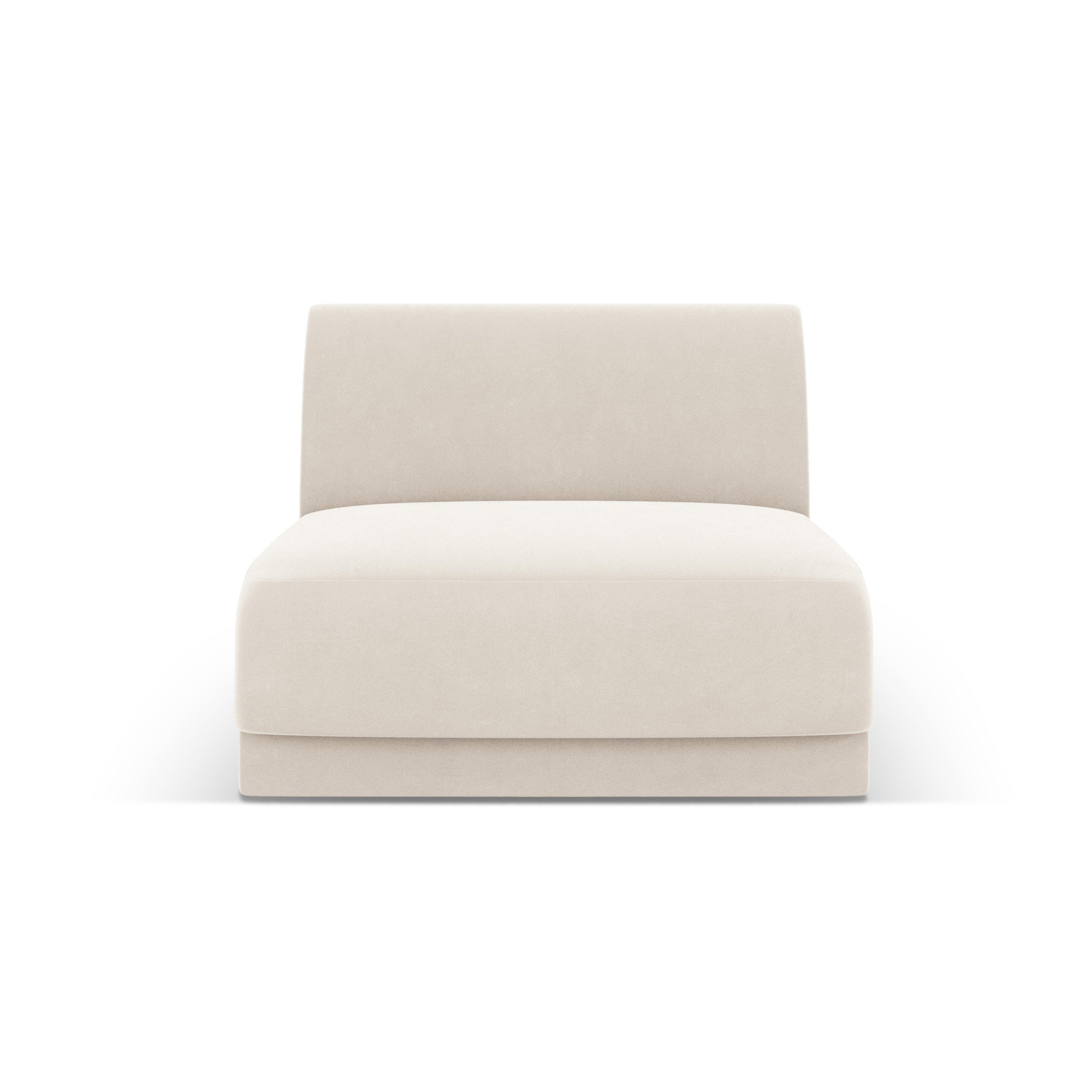 Fauteuil / fluwelen module MILEY lichtbeige