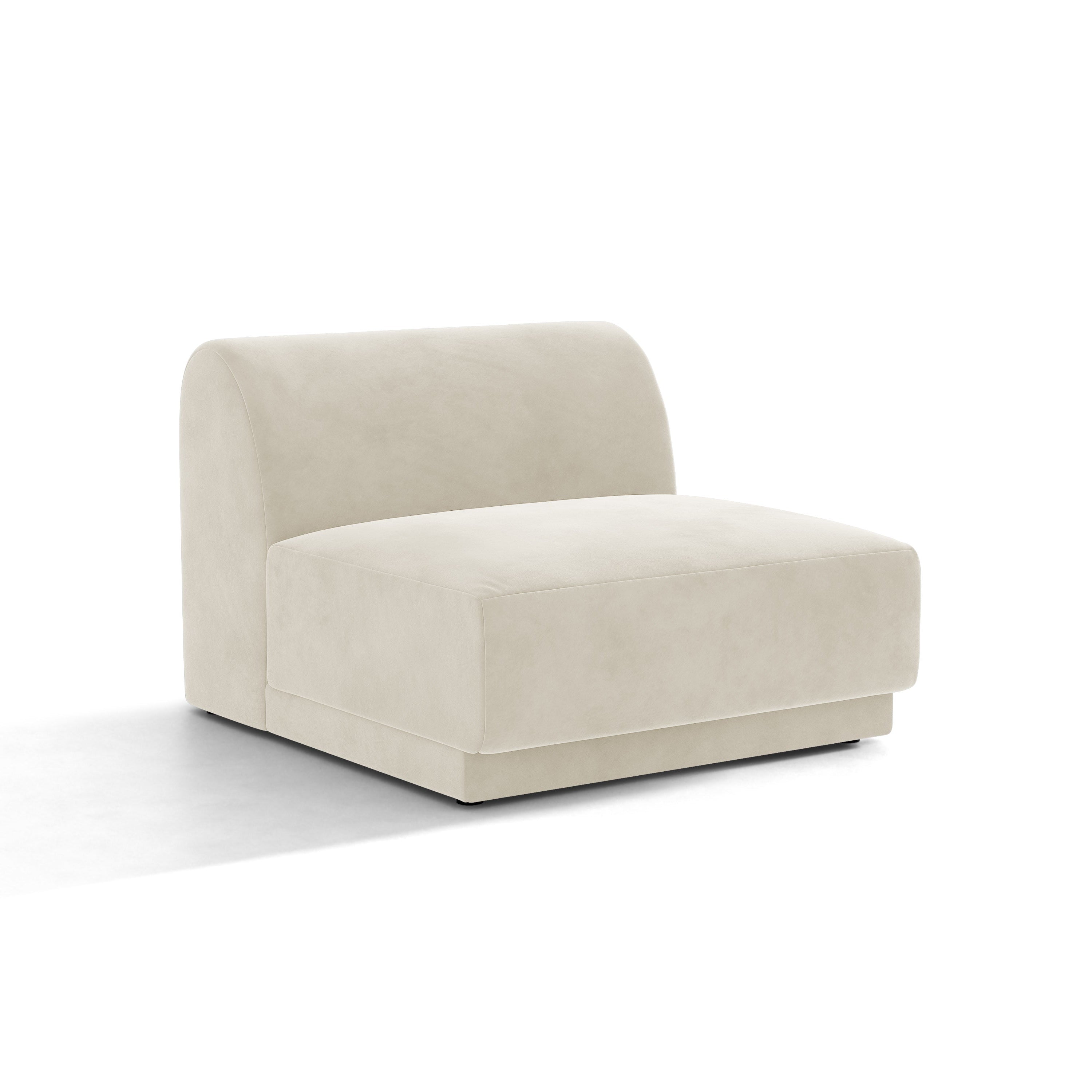 Fauteuil / fluwelen module MILEY lichtbeige
