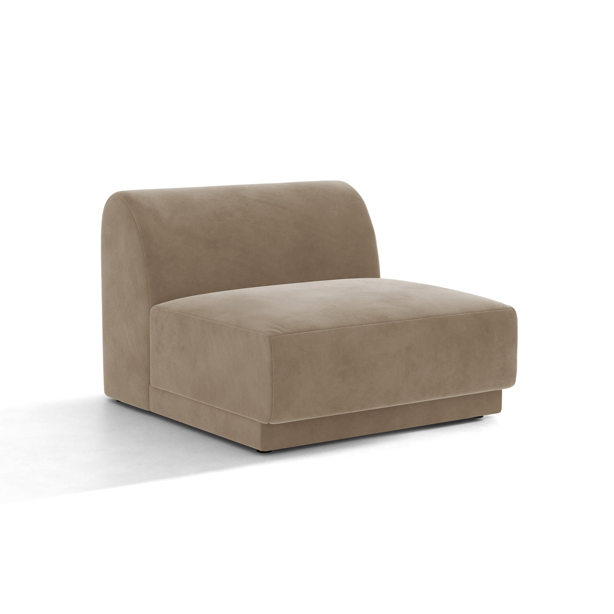 Fotel / moduł aksamitny MILEY cappuccino – Micadoni