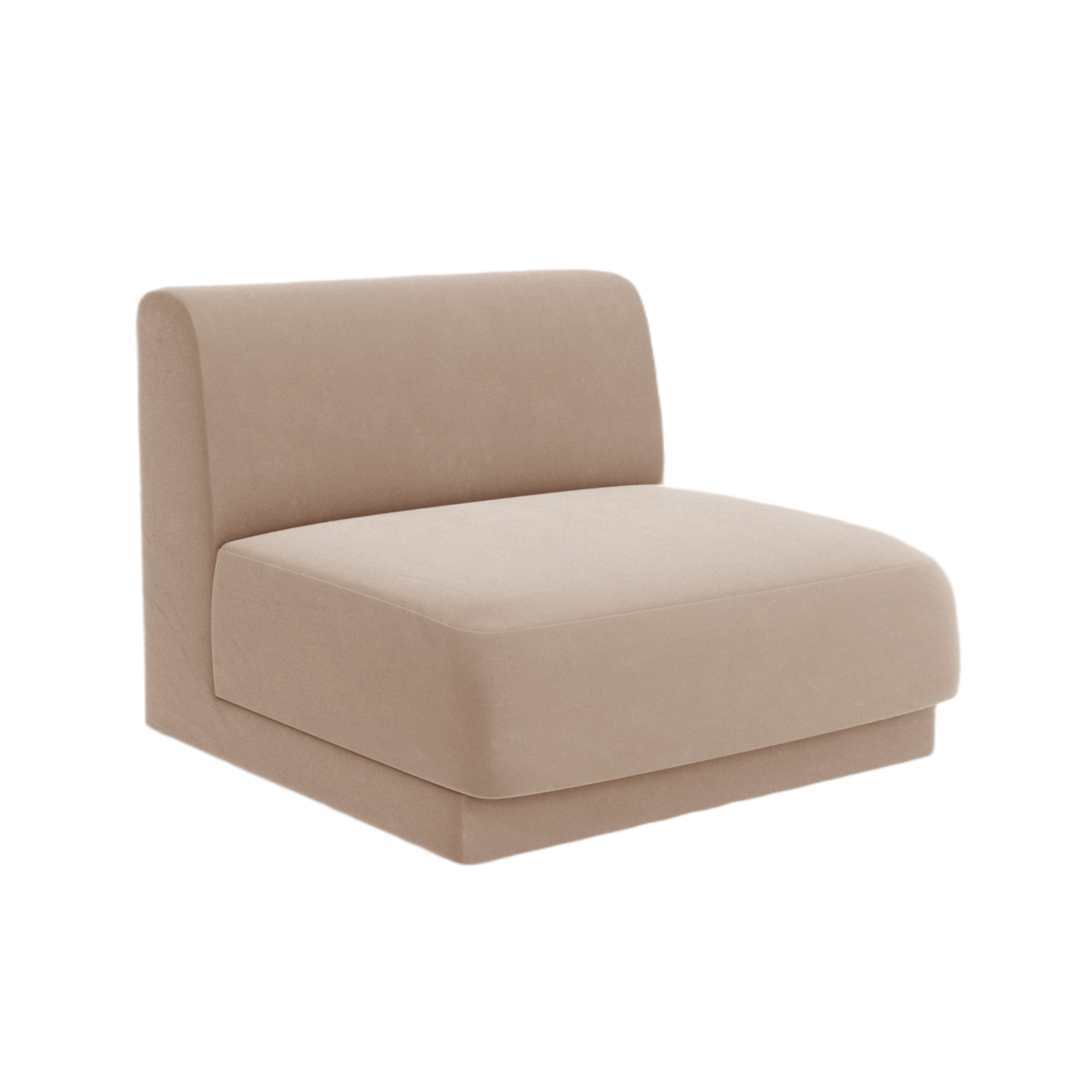 Fauteuil / fluwelen module MILEY cappuccino