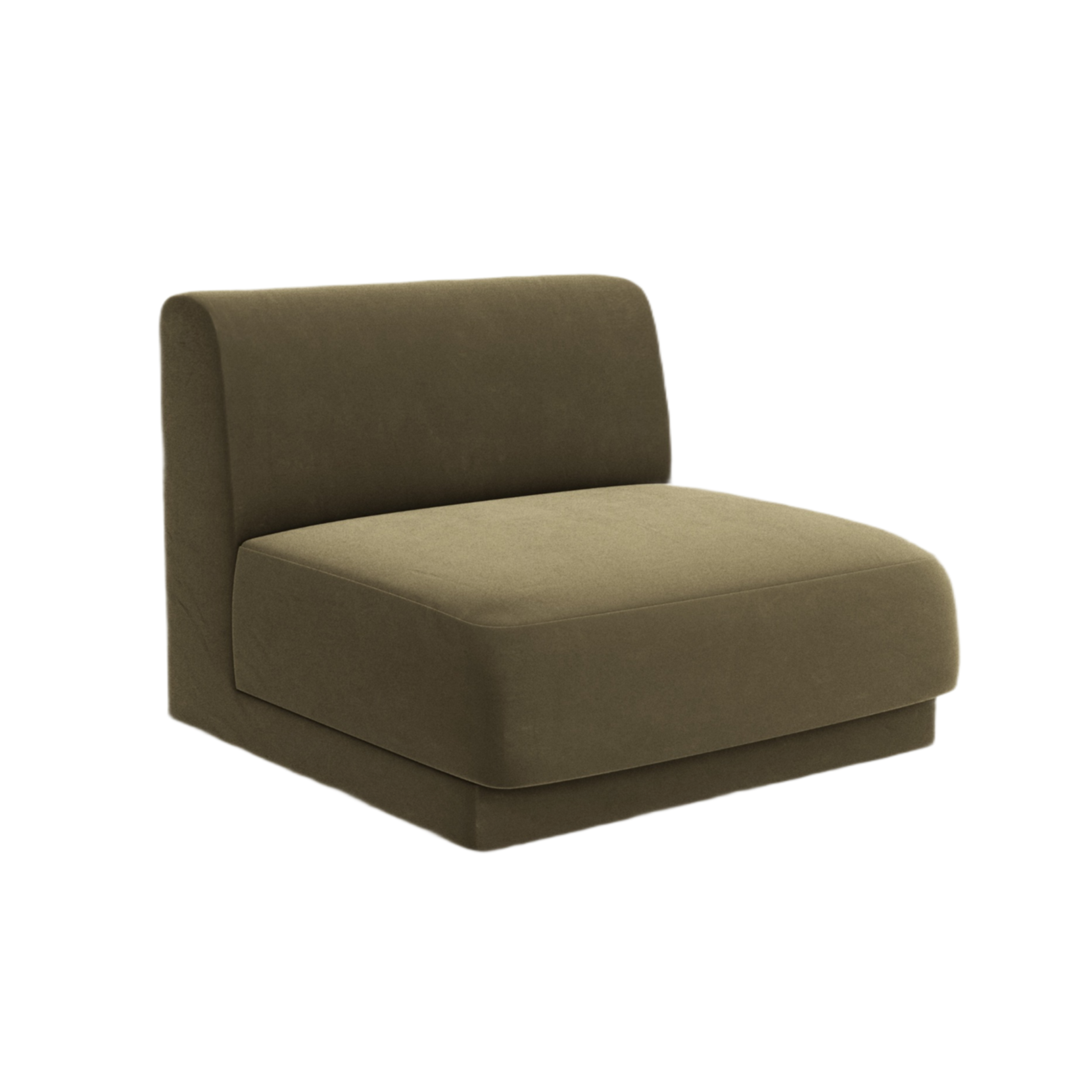 Fauteuil / fluwelen module MILEY groen