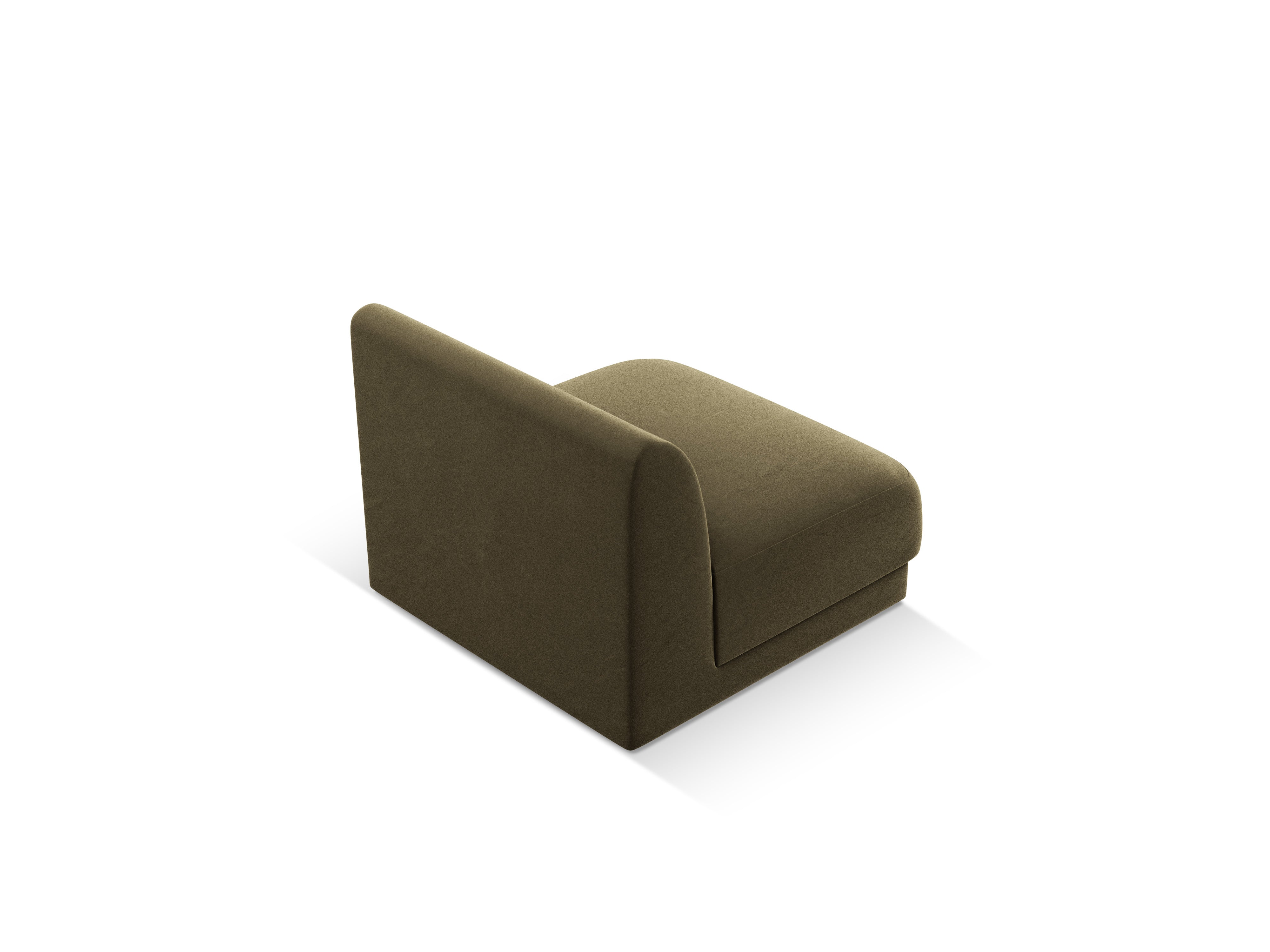 Fauteuil / fluwelen module MILEY groen