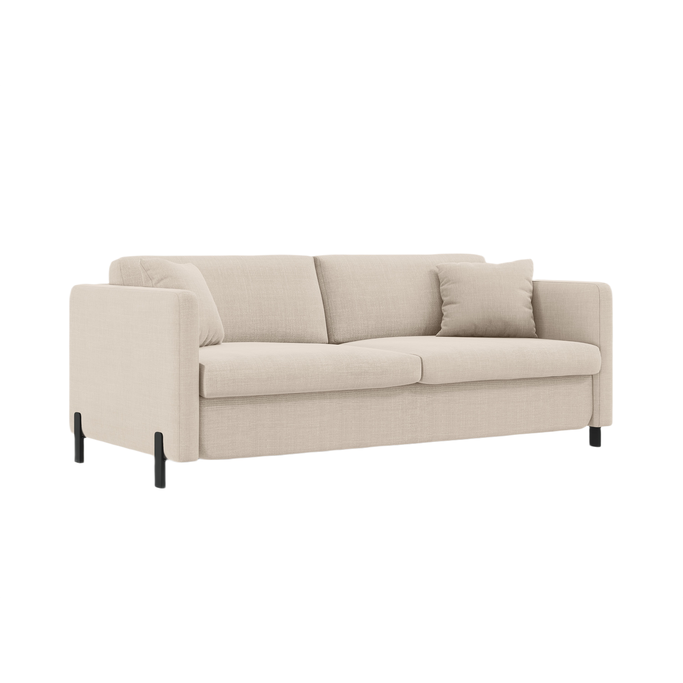2-seater sofa with sleeping function GLORIA beige chenille