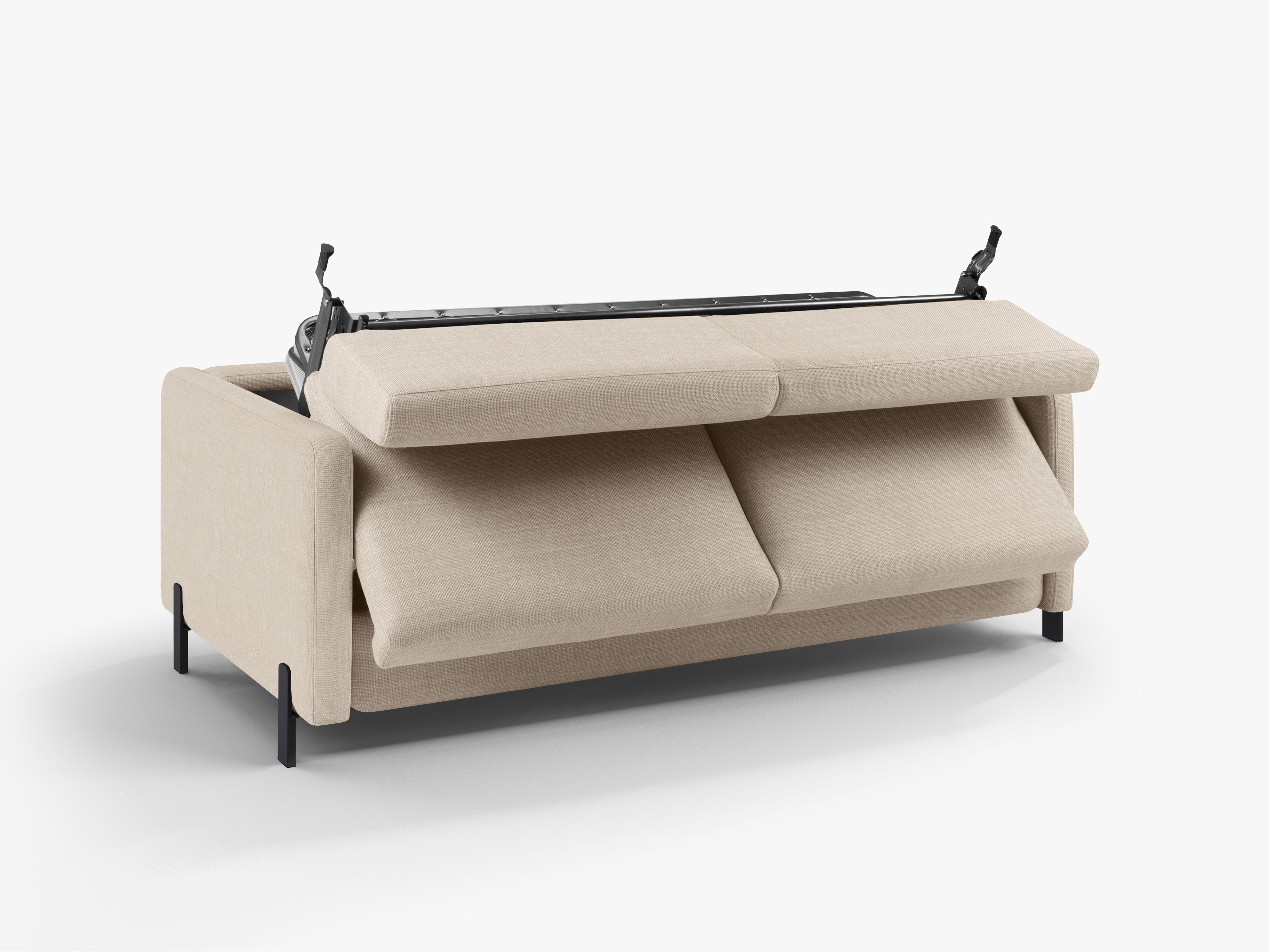 2-seater sofa with sleeping function GLORIA beige chenille