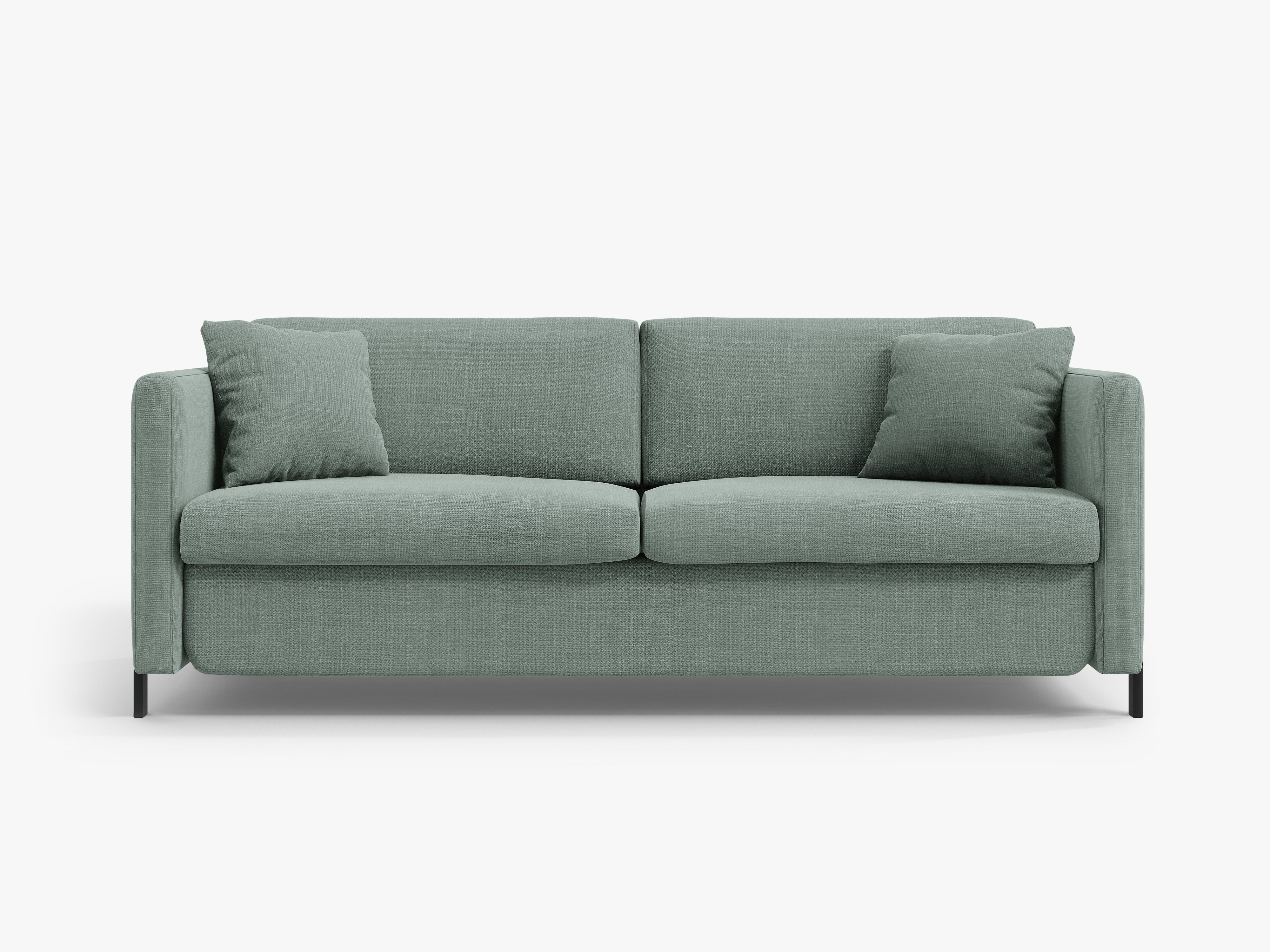 2-seater sofa with sleeping function GLORIA mint chenille