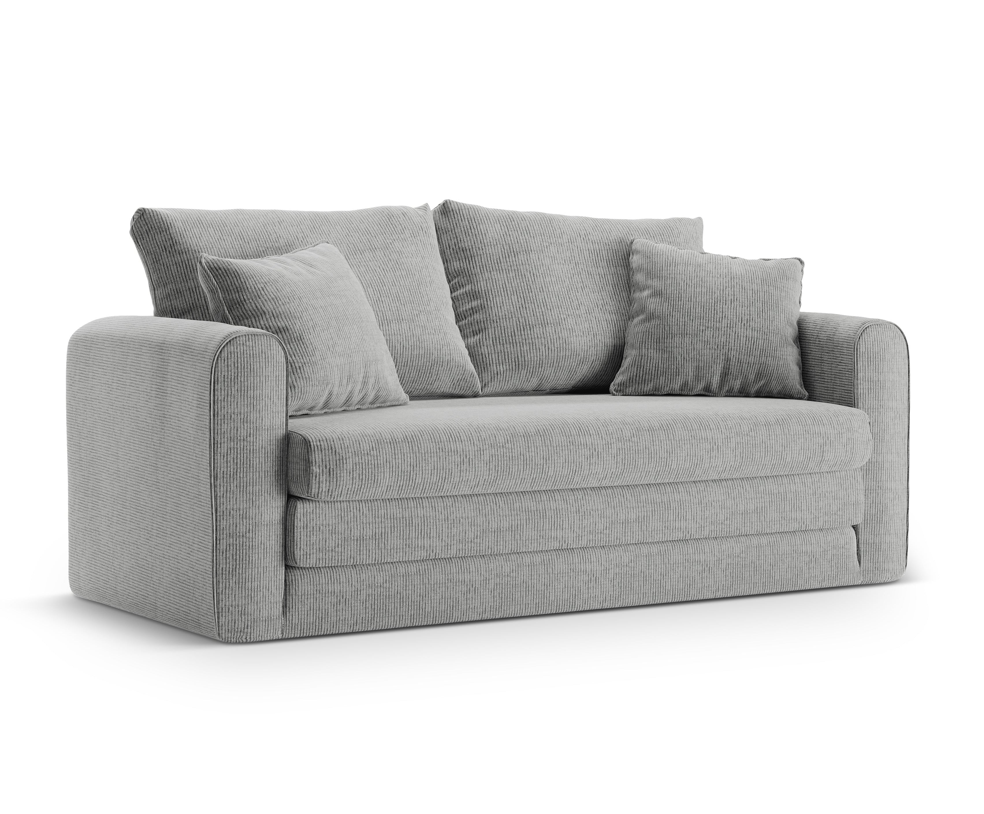 Sofa 2-zits met slaapfunctie LIDO warm grijs gemêleerd