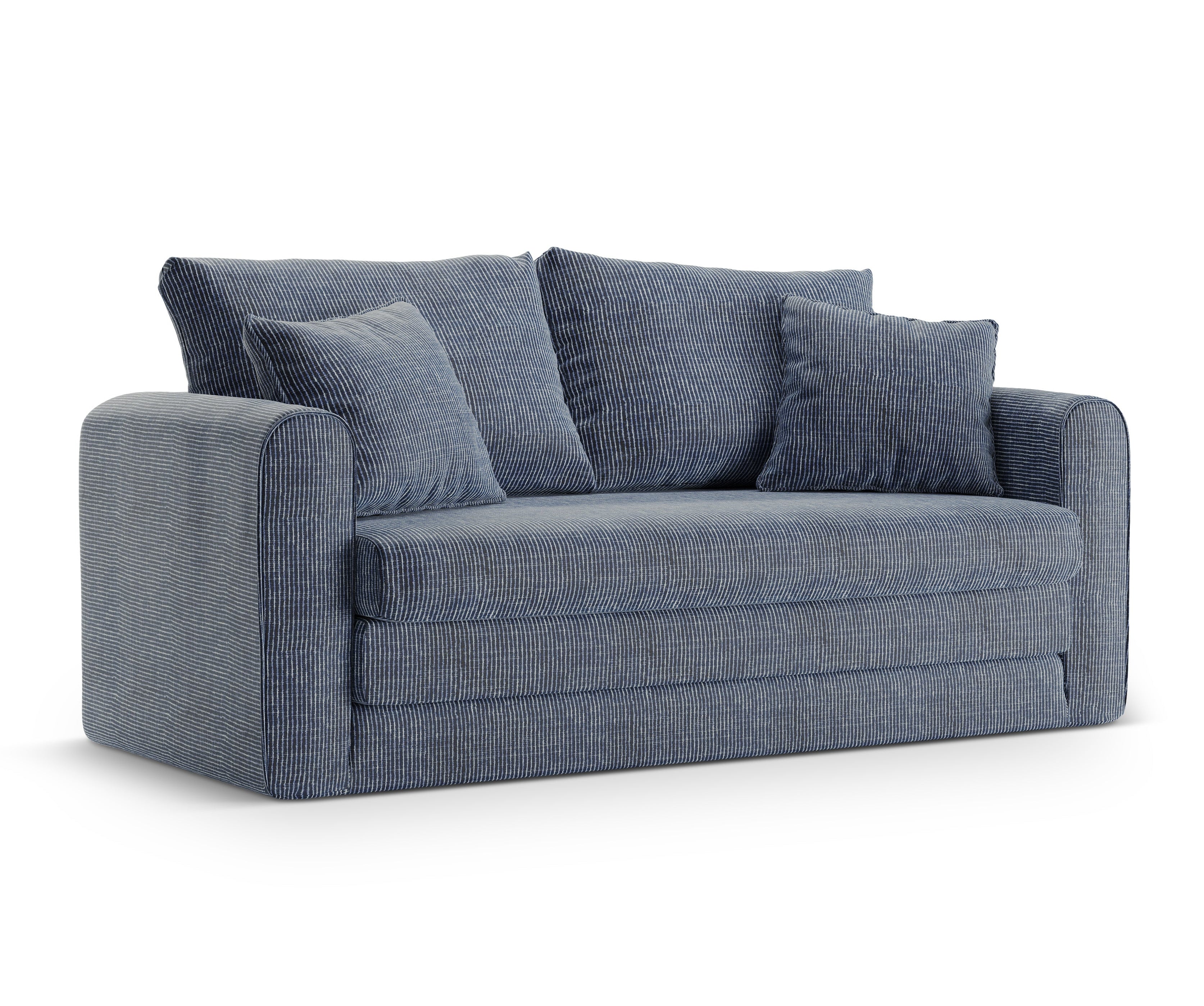Sofa 2-zits met slaapfunctie LIDO blauw gemêleerd