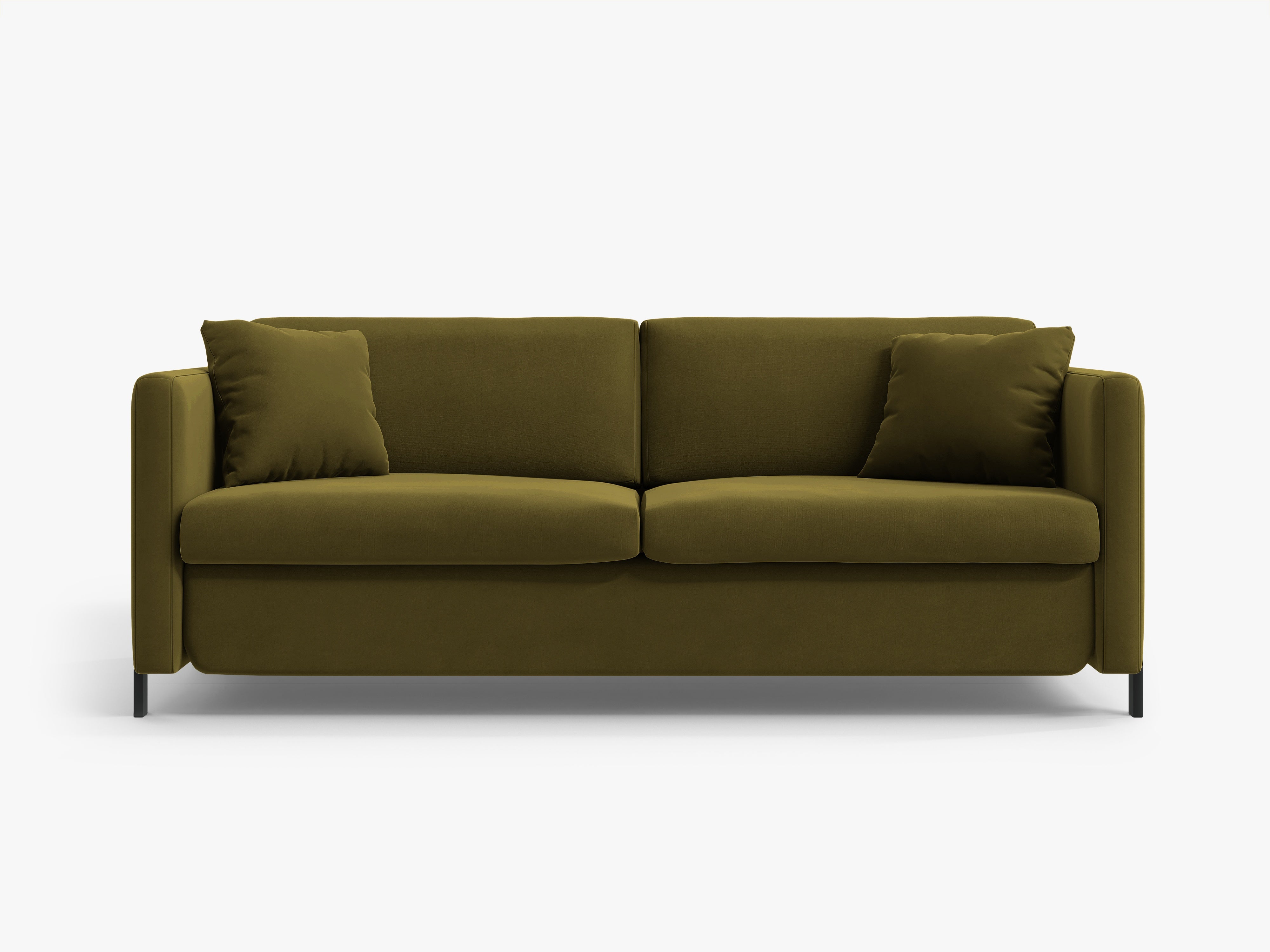 Sofa aus Samt für 2 Personen mit Schlaf-Funktion GLORIA grün