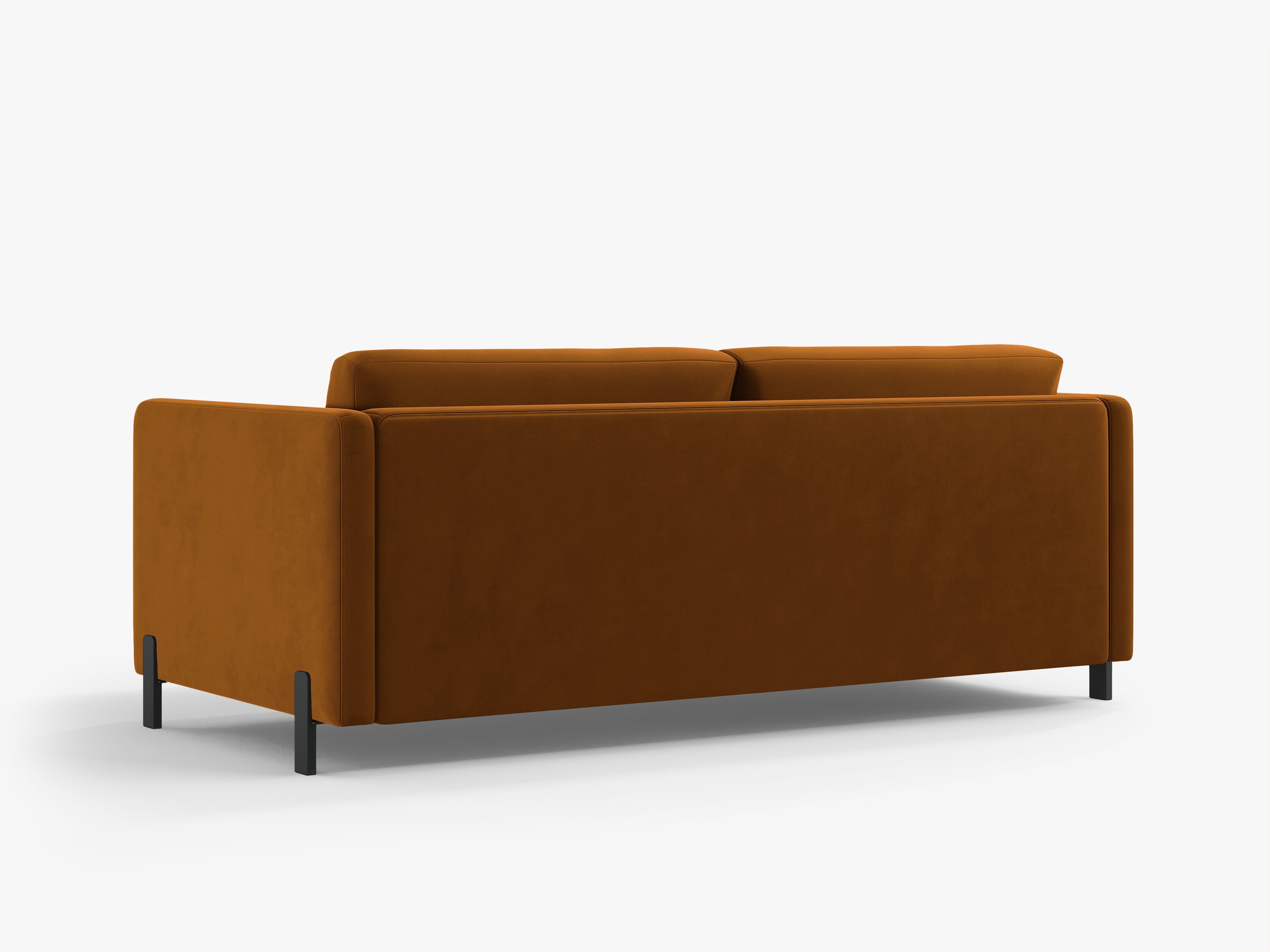Sofa aus Samt für 2 Personen mit Schlaf-Funktion GLORIA braun