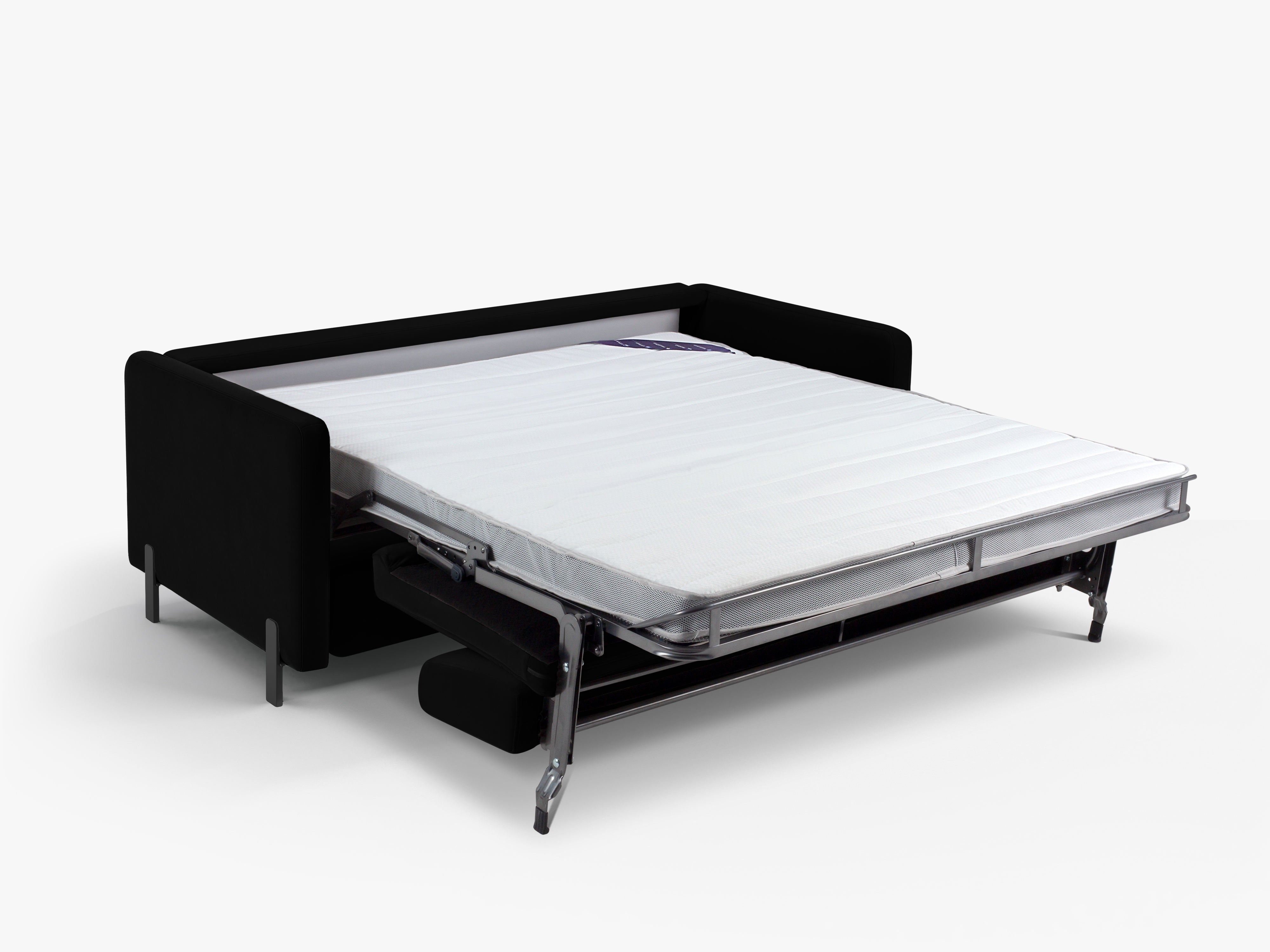 Velvet 2-Seater Sofa with Sleeping Function GLORIA Black