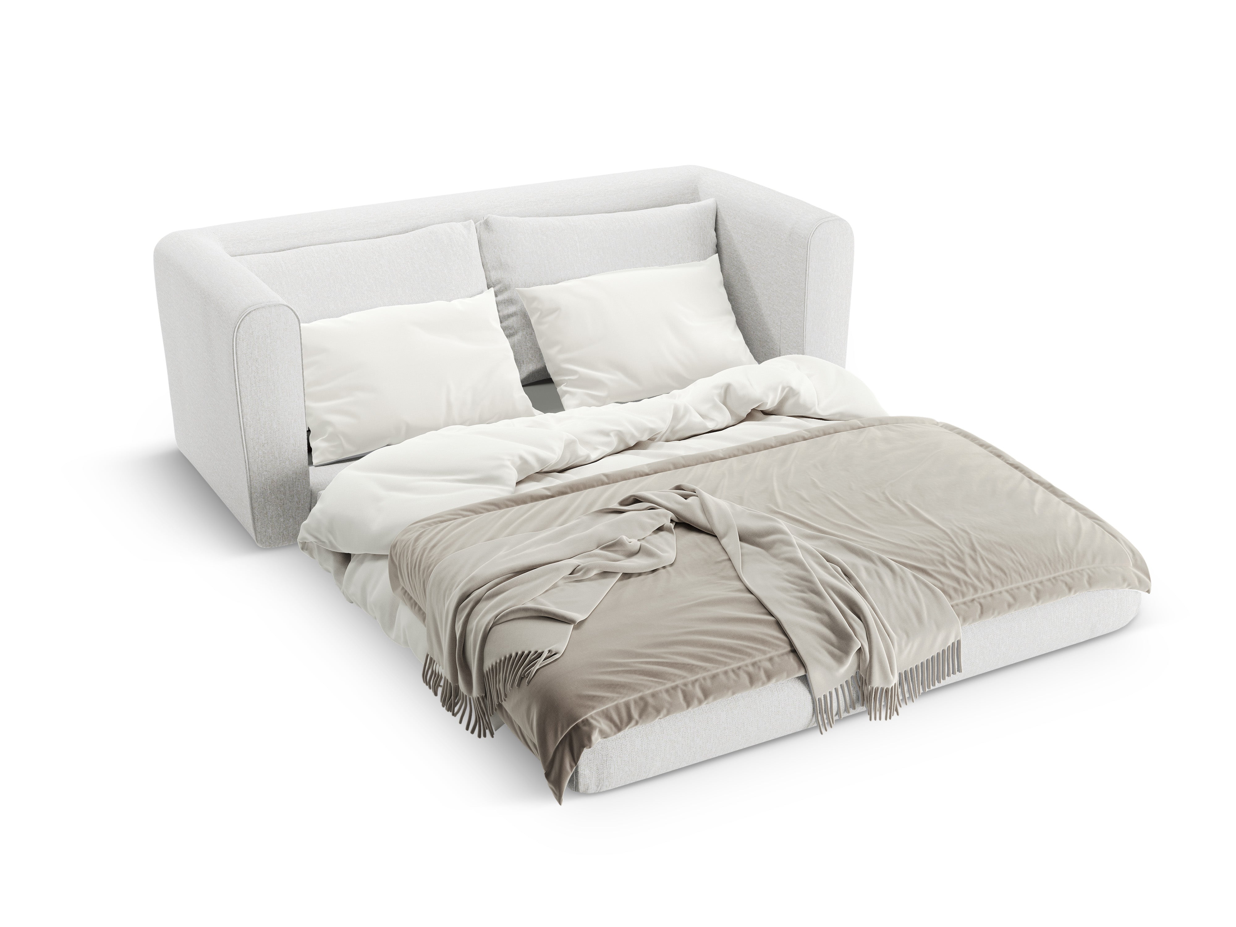 2-Seater Sofa with Sleeping Function LIDO Cool Light Grey