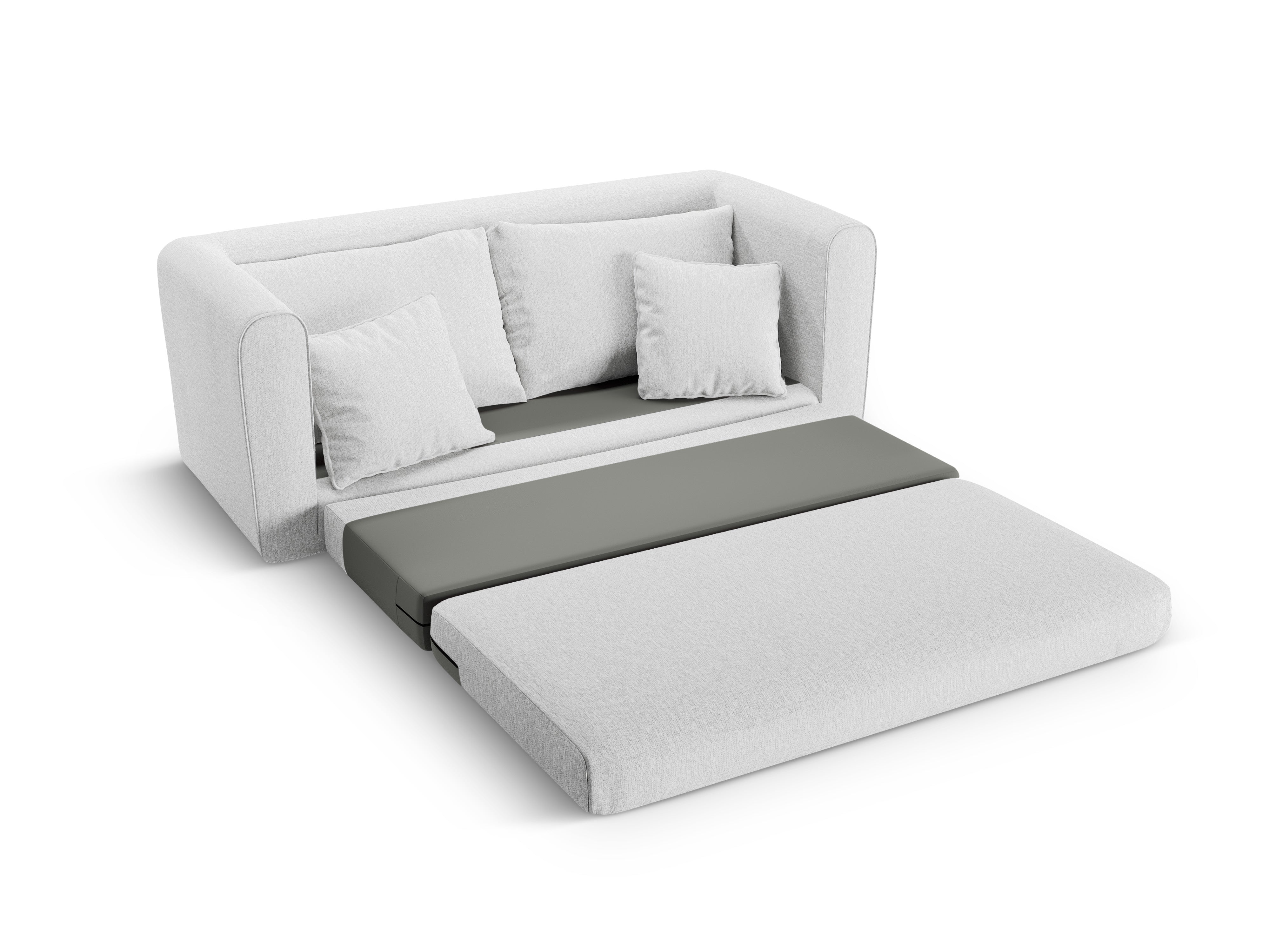 2-Seater Sofa with Sleeping Function LIDO Cool Light Grey