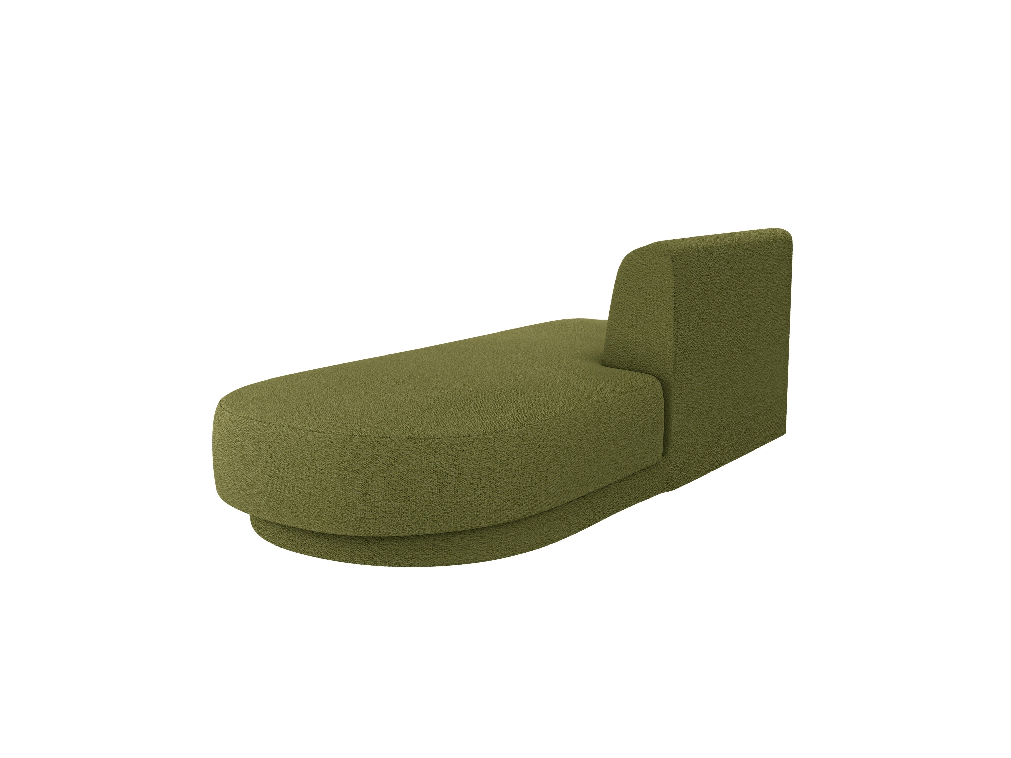Rechthoekige 2-persoons chaise longue MILEY groen boucle