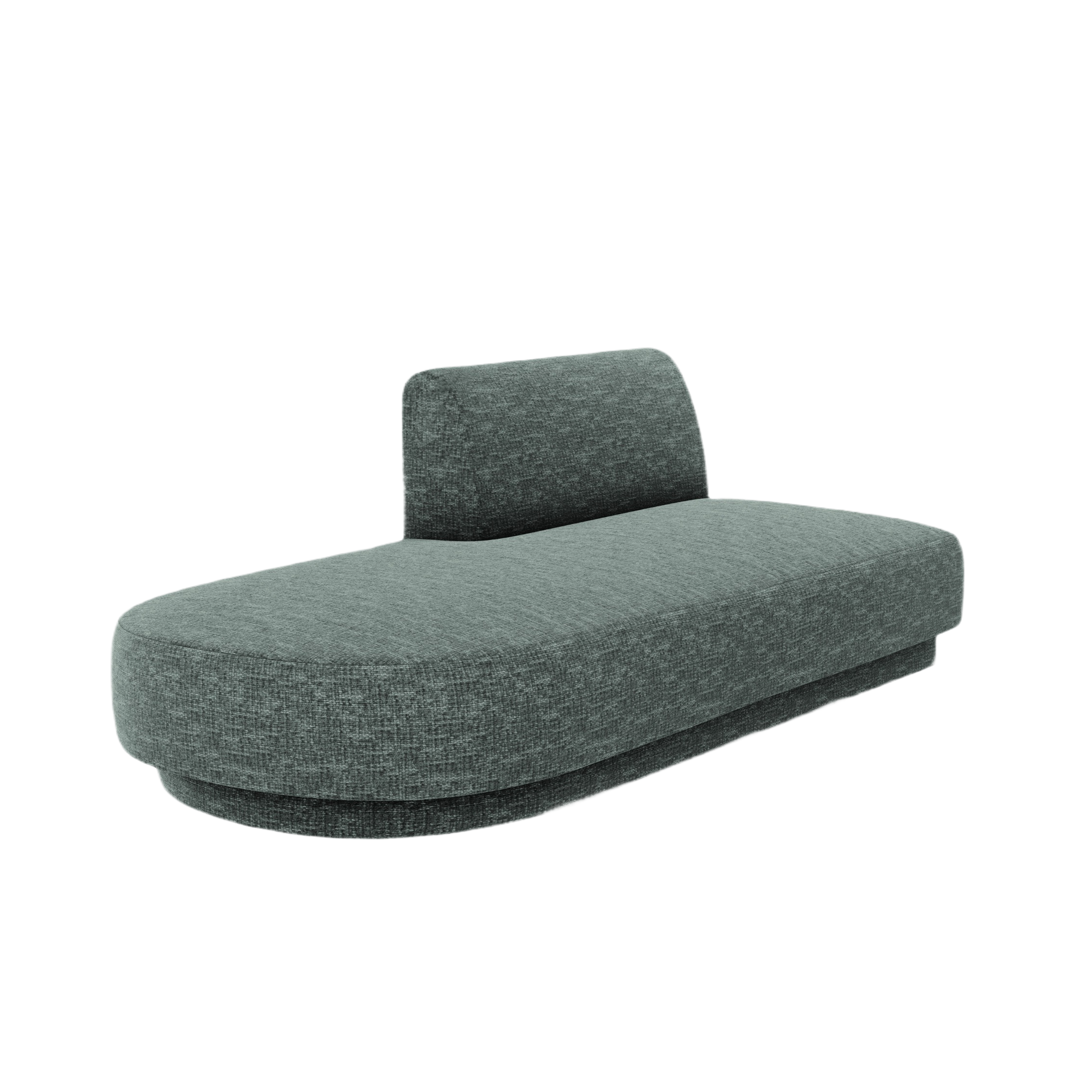 2-sitziger linksseitiger Sessel MILEY petrol samtig