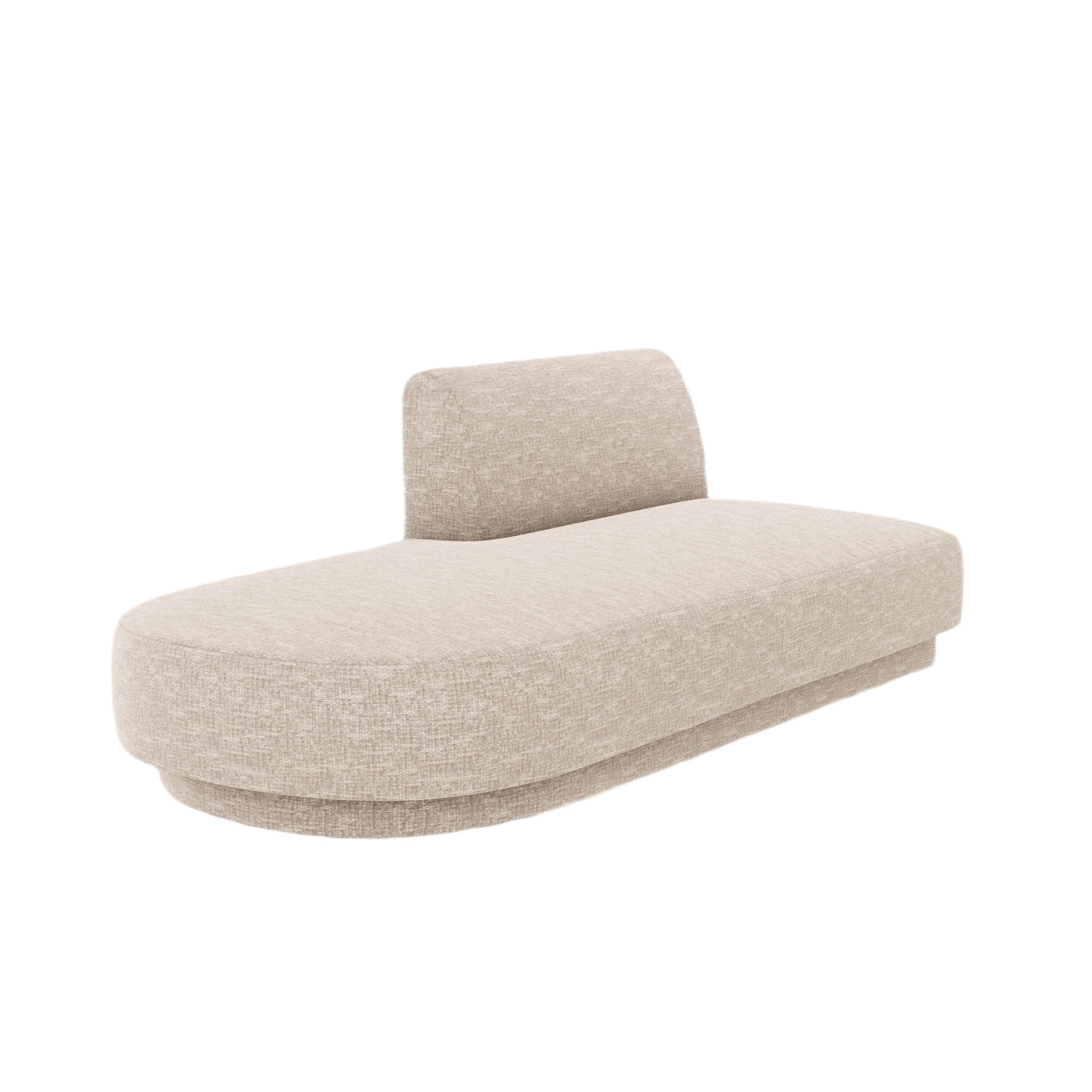 Szezlong 2-persoons links MILEY beige chenille
