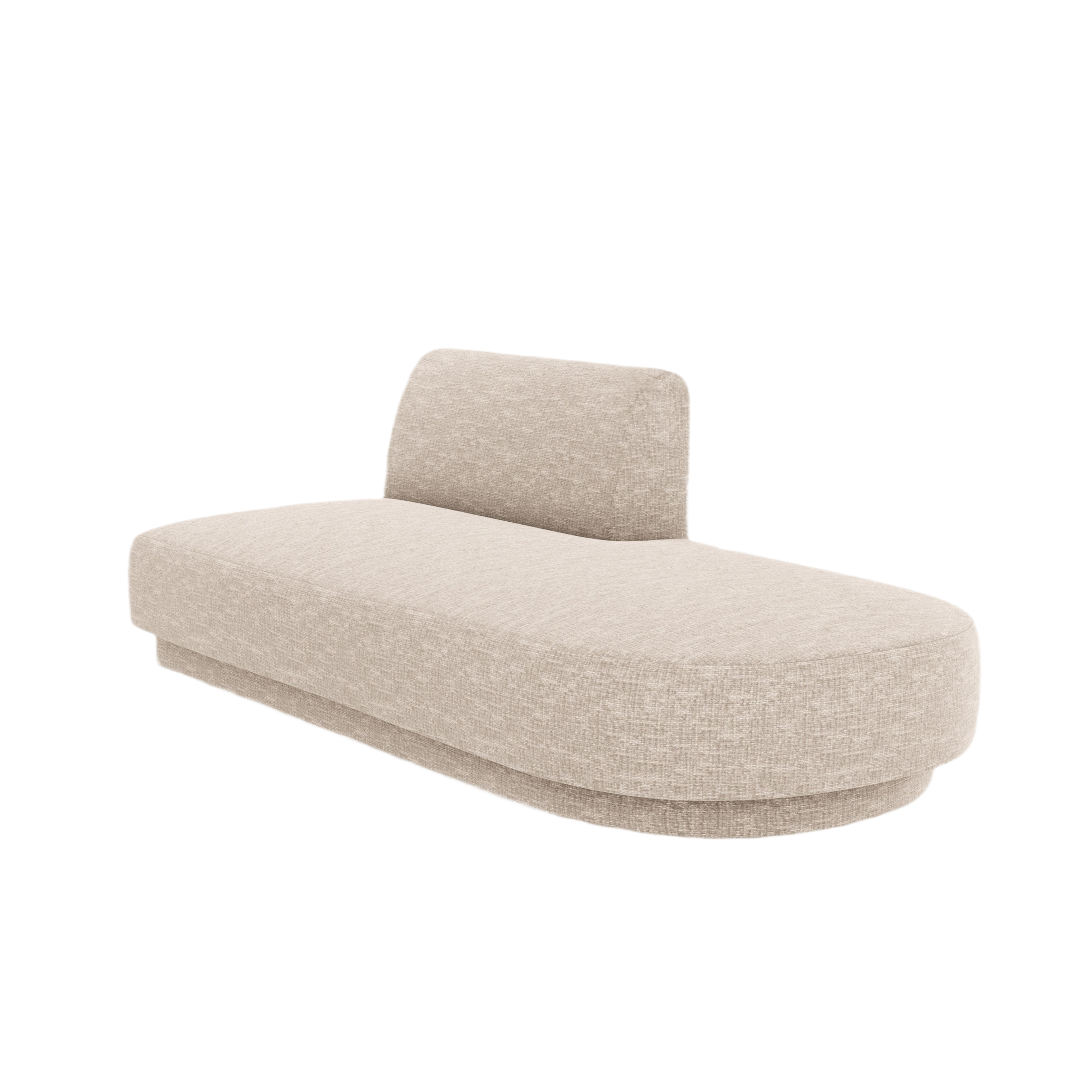 Beige szenil rechtszijdige 2-persoons chaise longue MILEY