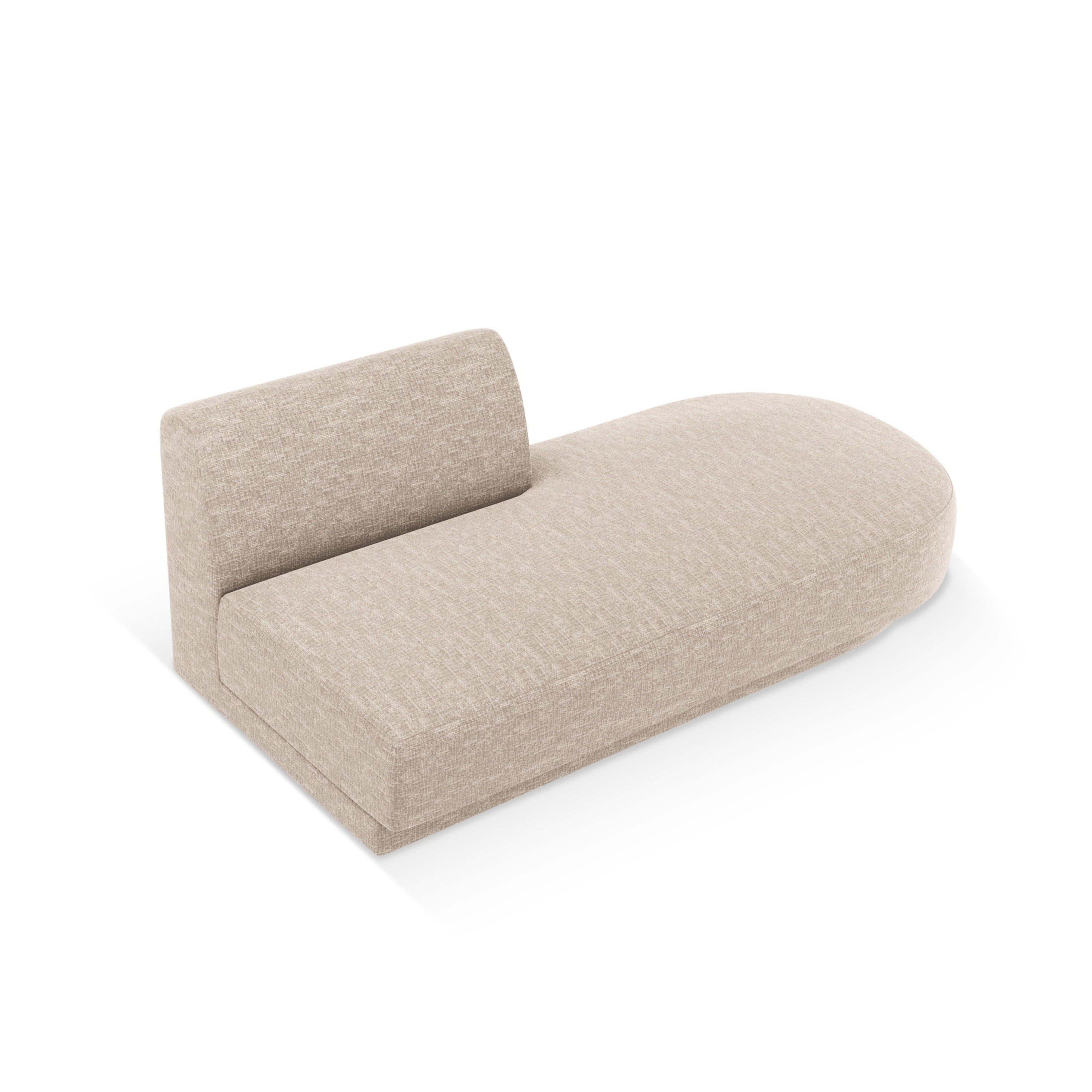Beige szenil rechtszijdige 2-persoons chaise longue MILEY