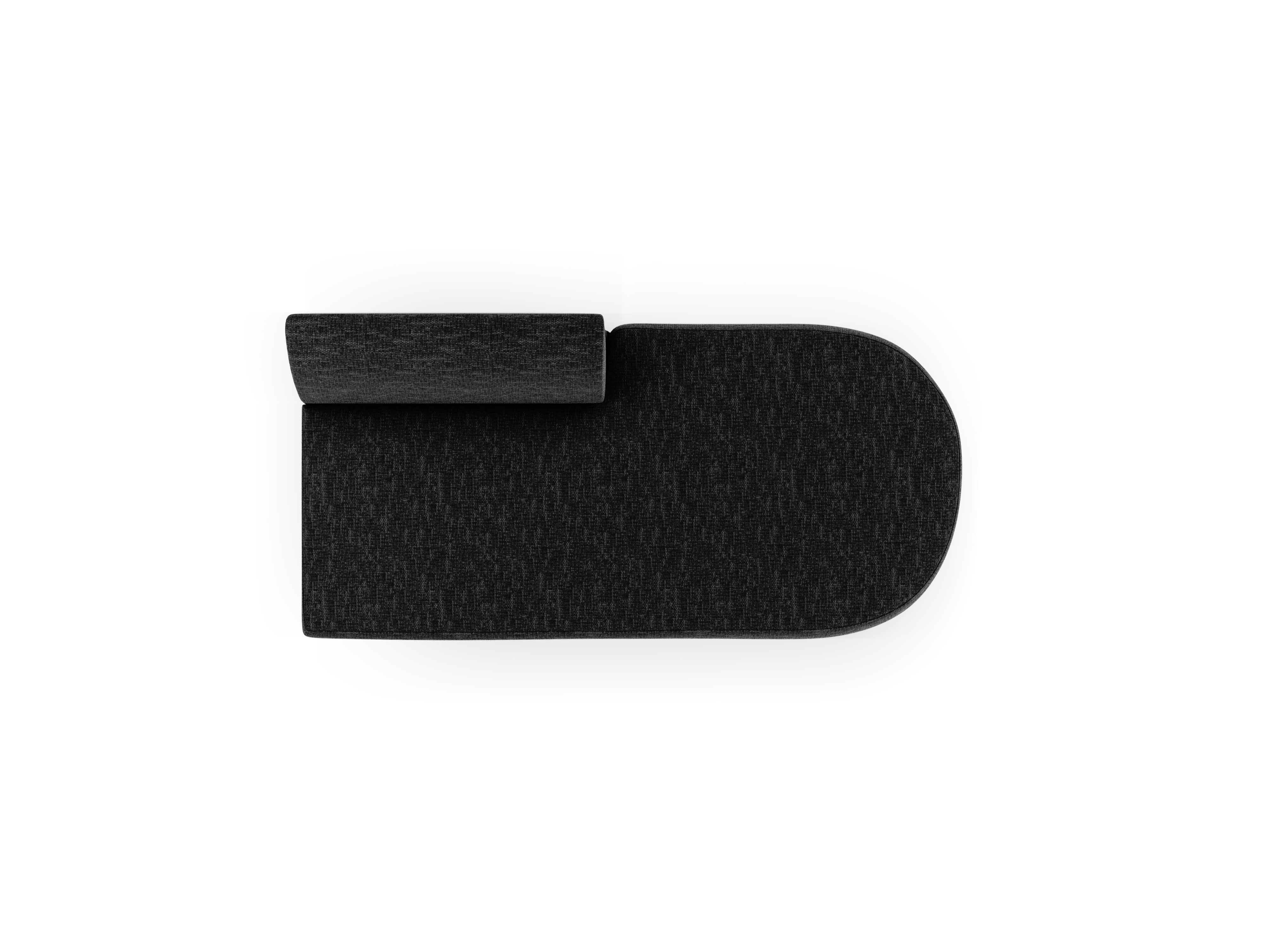 Szezlong 2-sitzig rechts MILEY schwarzer Chenille