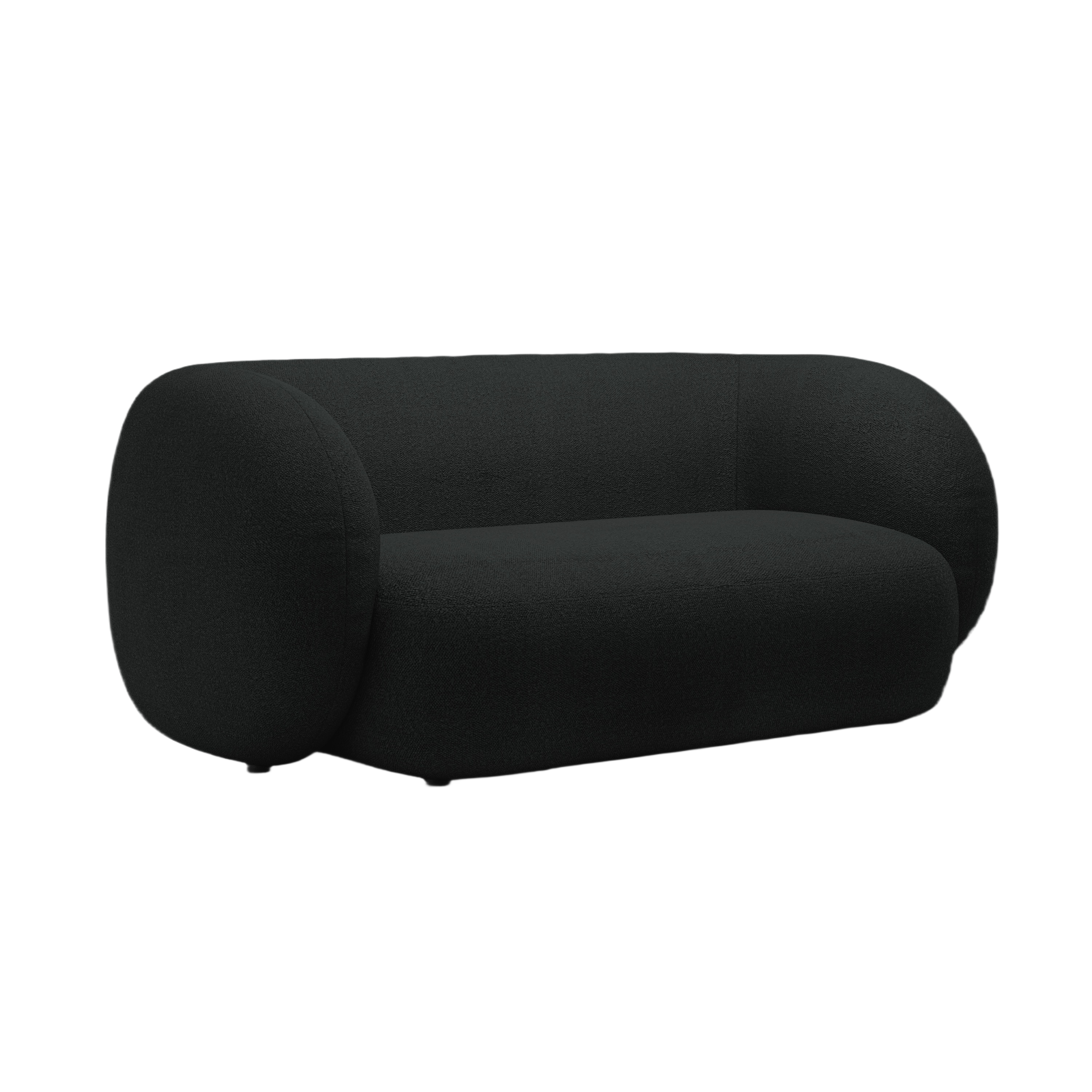 Sofa 2-zits KATE zwart boucle