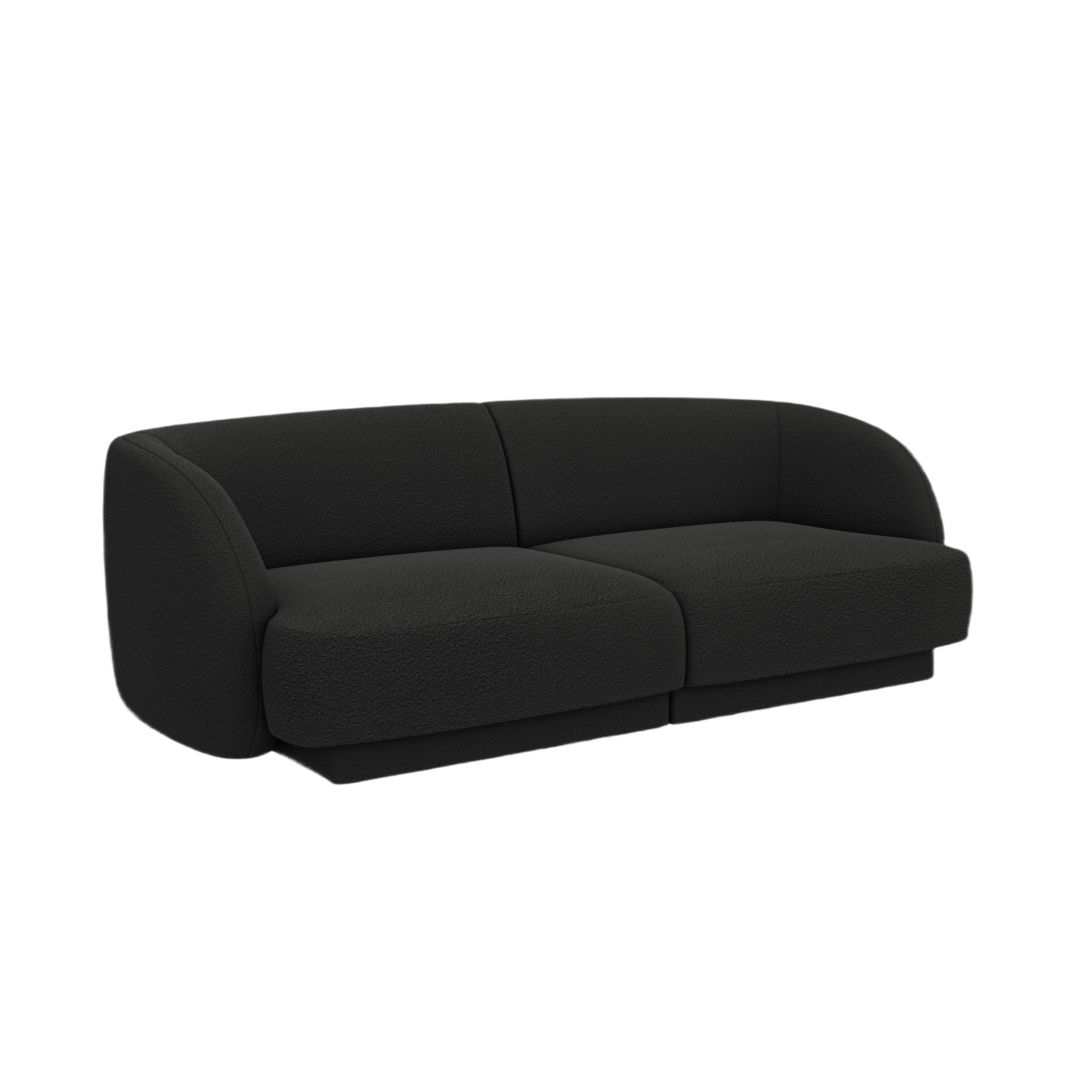 Sofa 2-zits MILEY zwart boucle