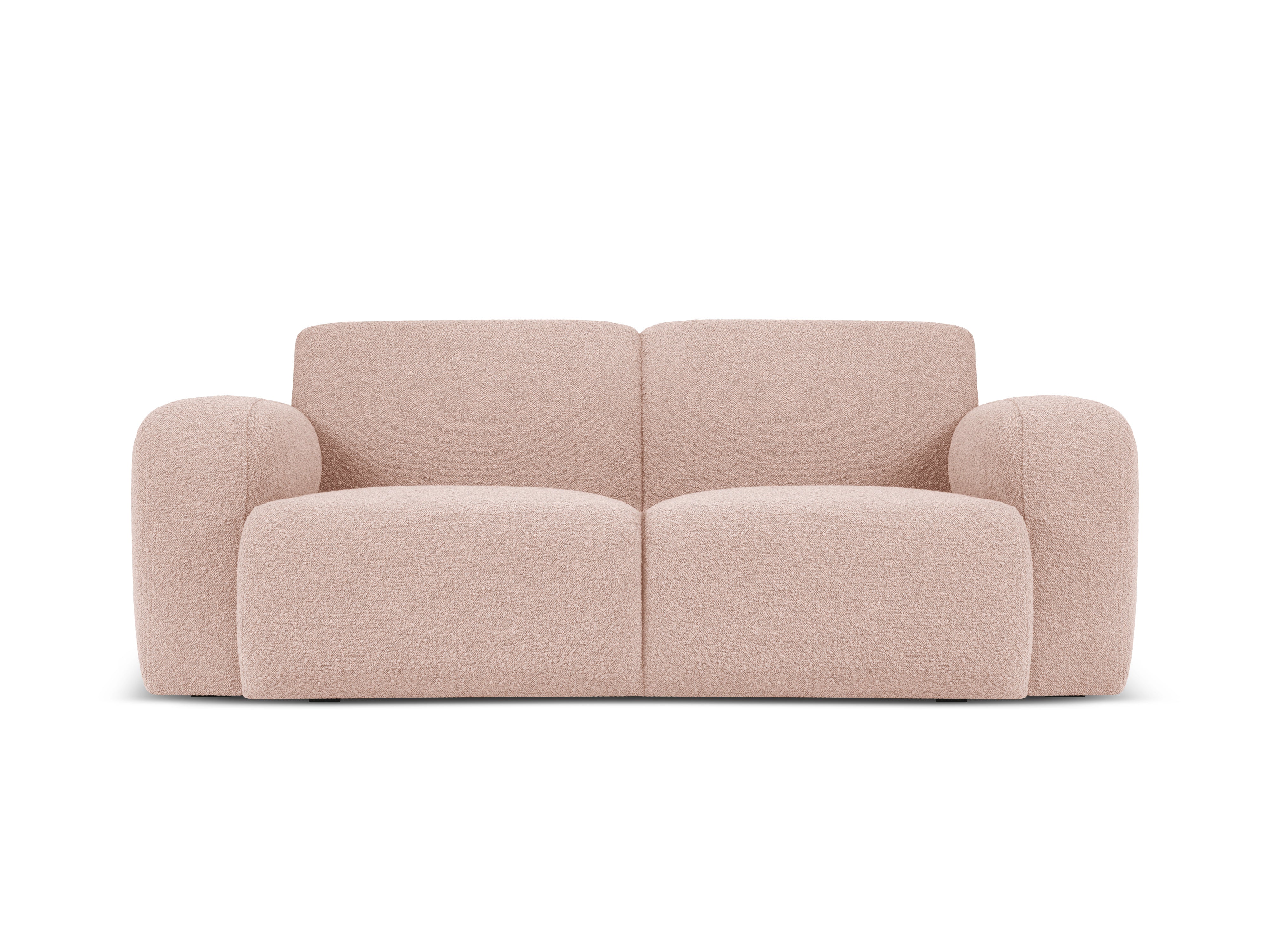 Sofa w tkaninie boucle 2-osobowa MOLINO pudrowy róż Micadoni Eye on Design