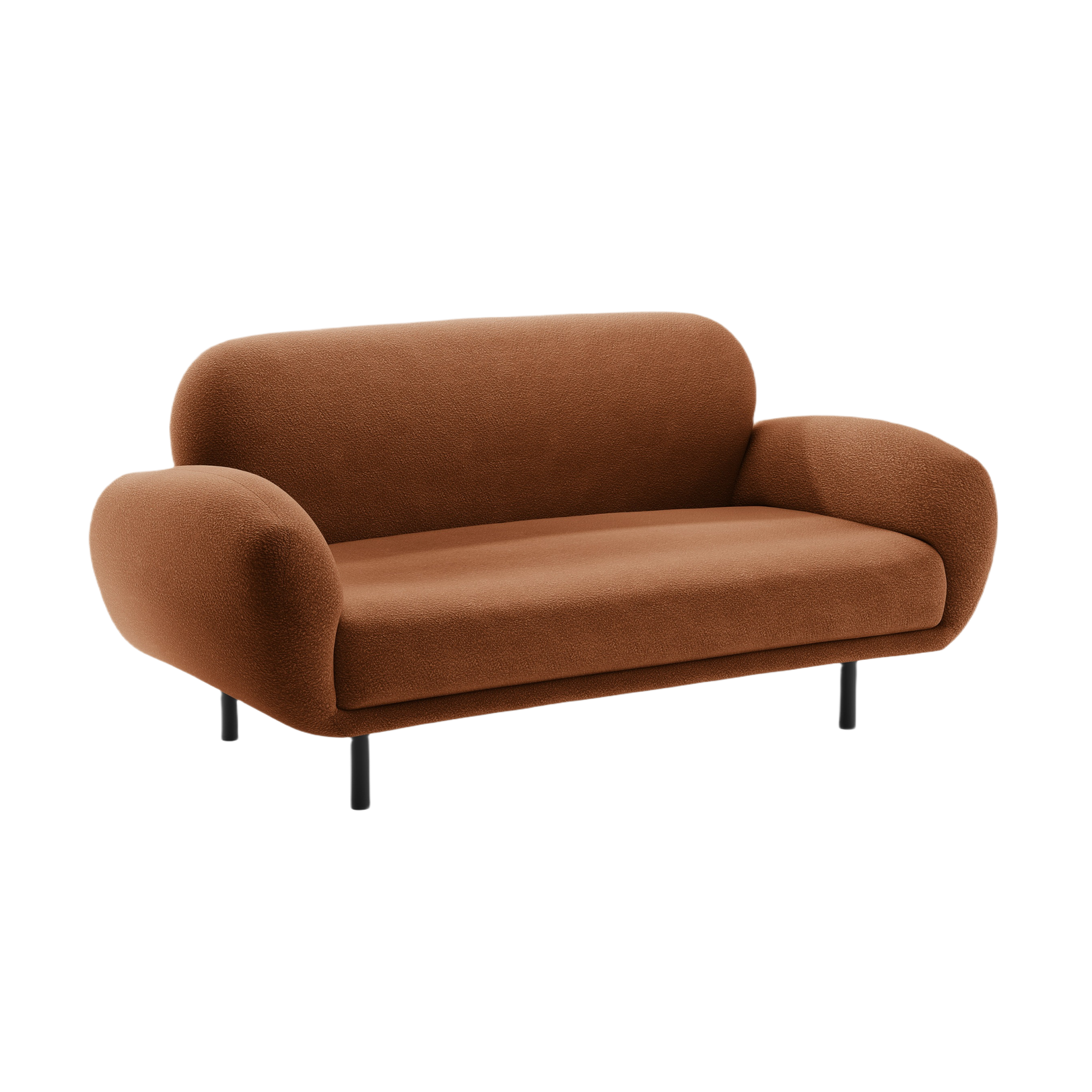 Sofa 2-zits POPPY terracotta boucle