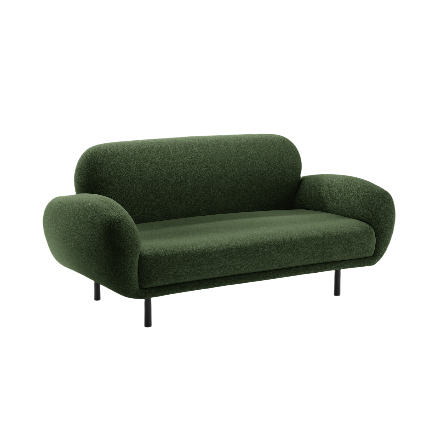 Sofa 2-zits POPPY groen boucle