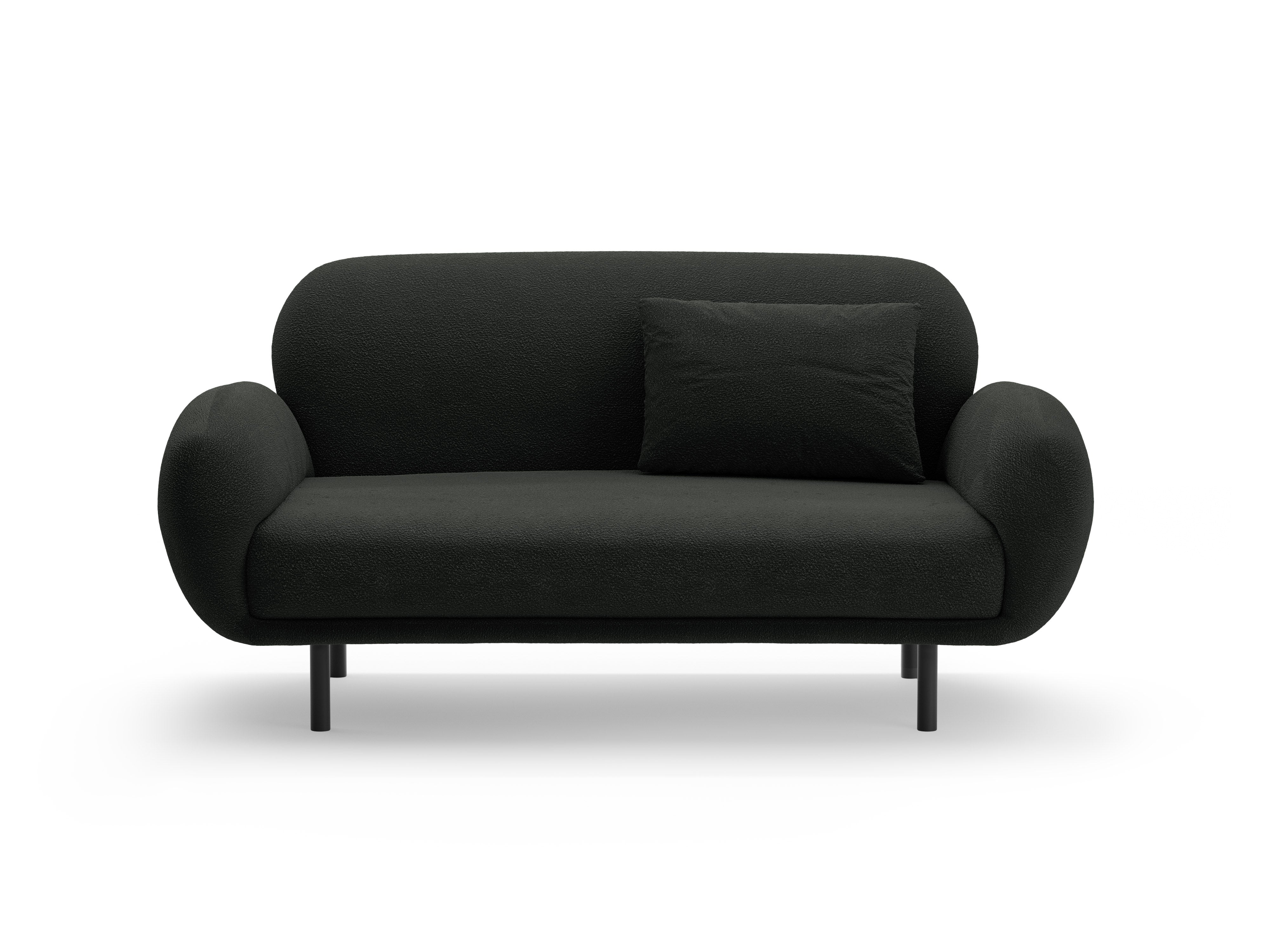 Sofa 2-zits POPPY zwart boucle