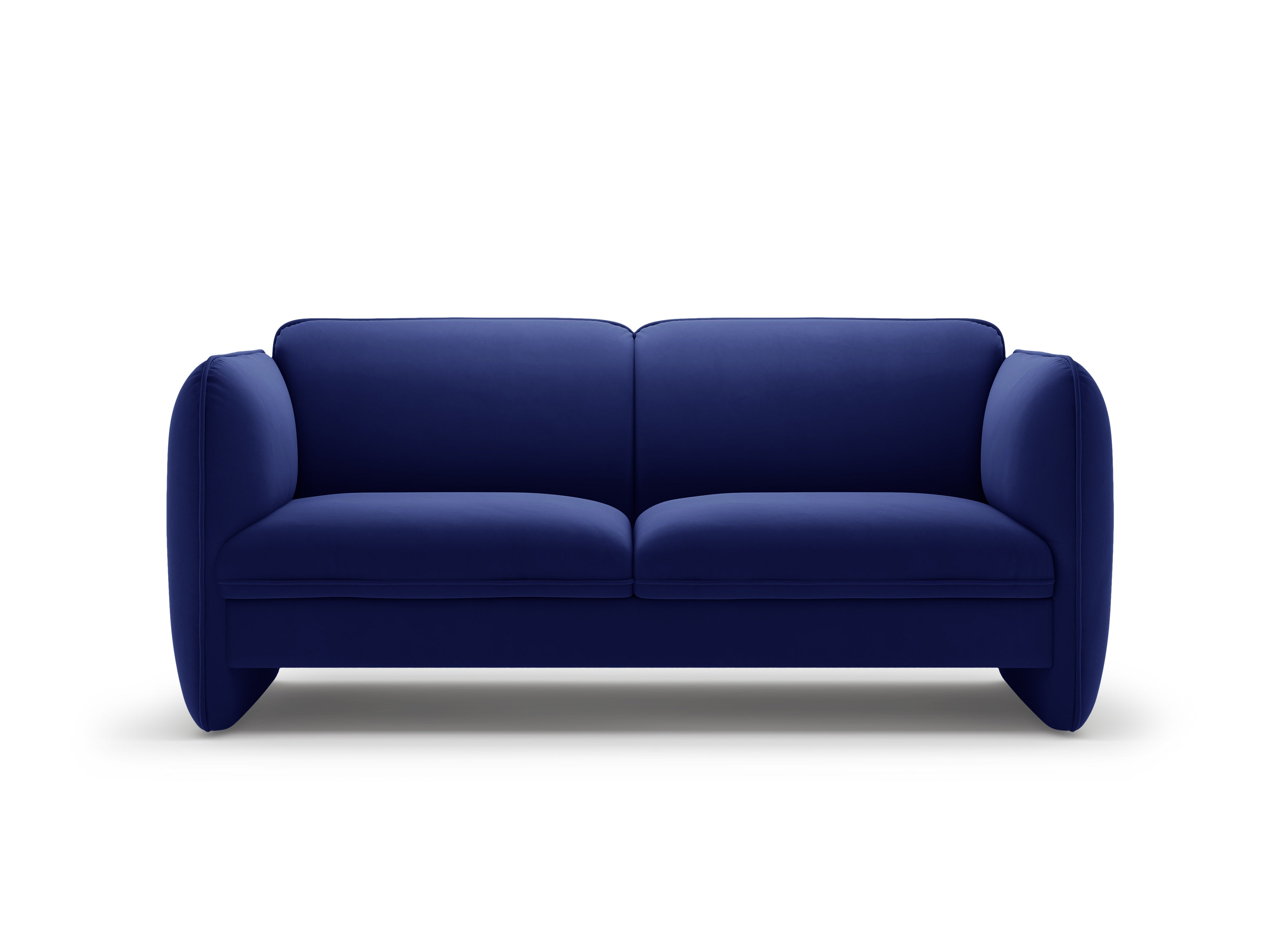 Sofa 2-zits fluwelen GEORGIA kobaltblauw