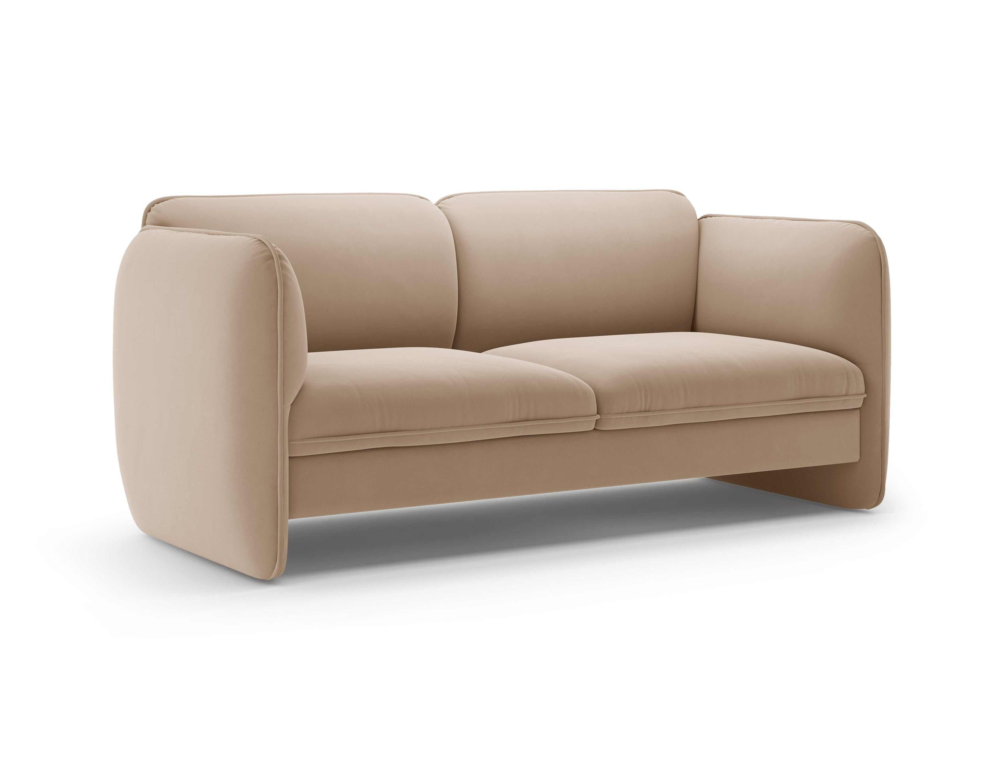 Sofa 2-zits fluwelen GEORGIA beige