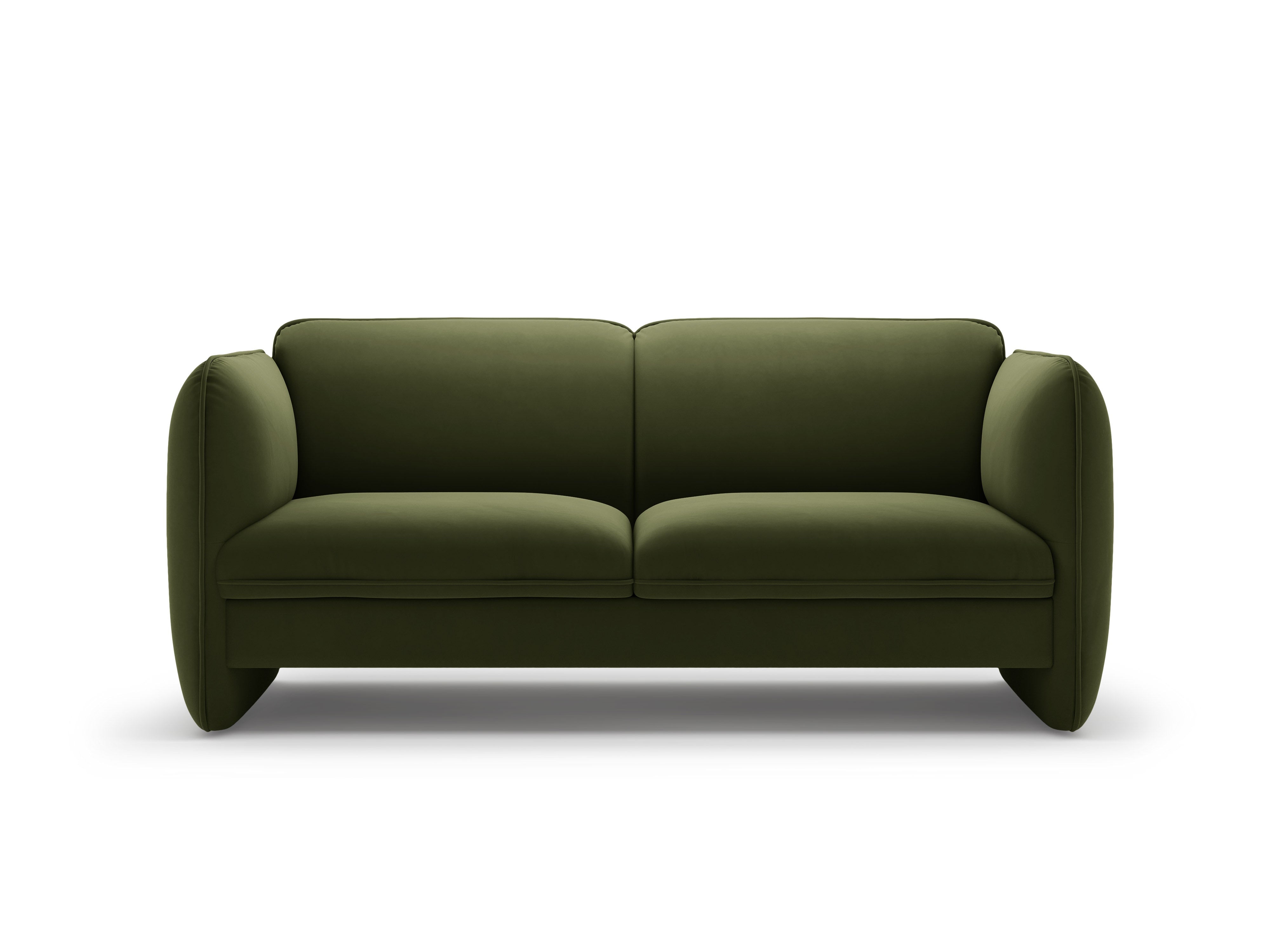 Sofa 2-zits fluweel GEORGIA legergroen