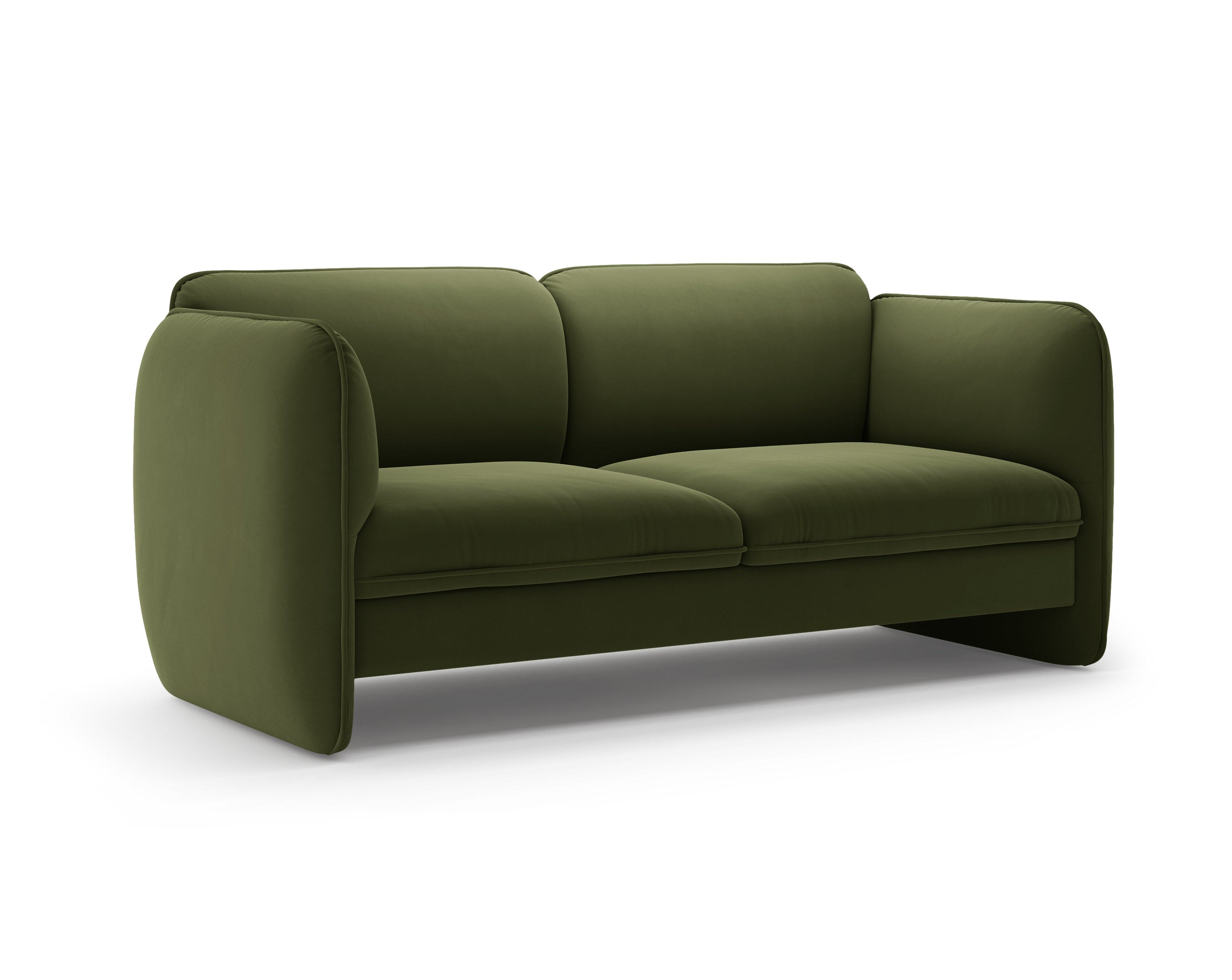 Sofa 2-zits fluweel GEORGIA legergroen