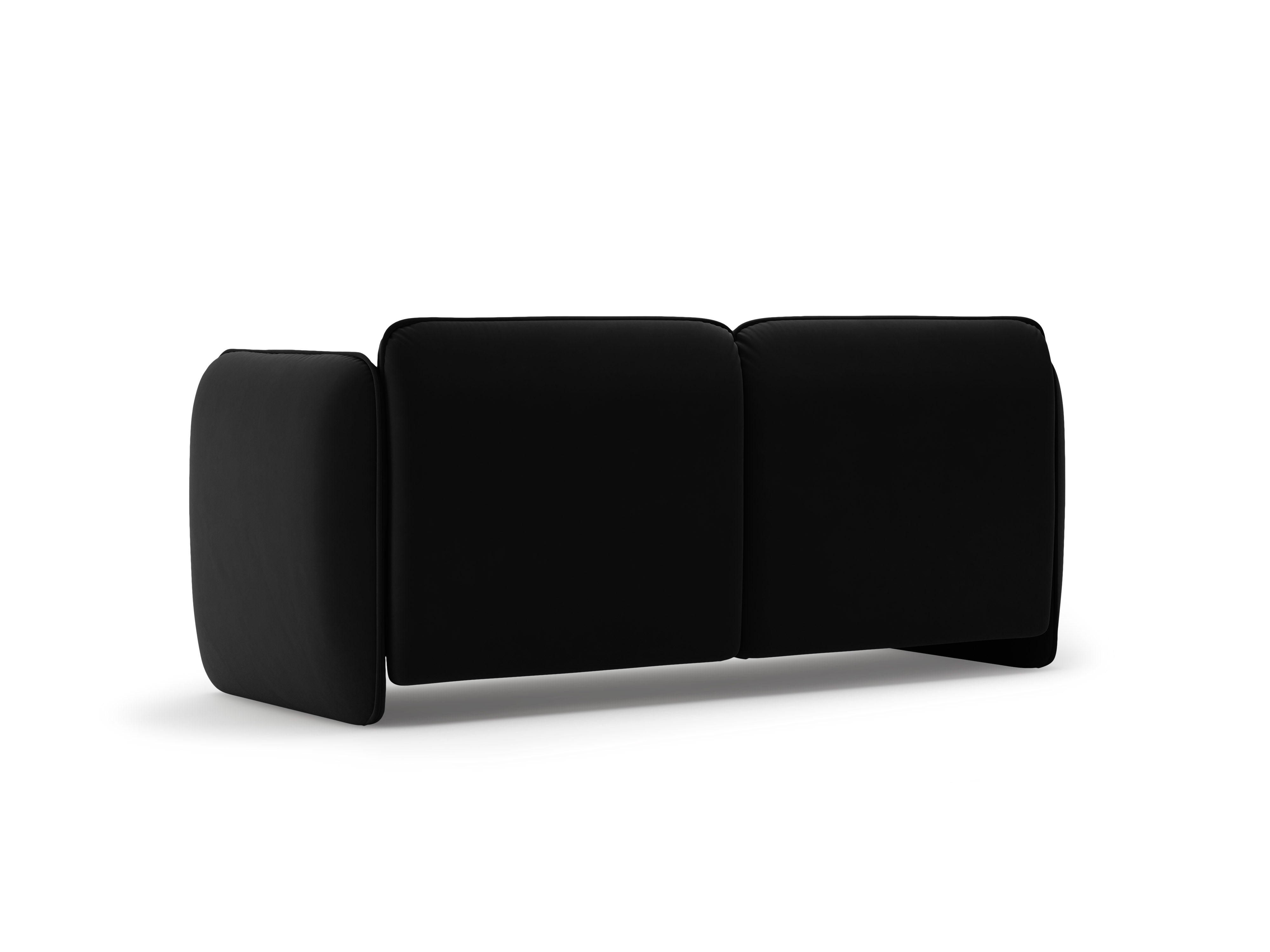 Sofa 2-zits fluweel GEORGIA zwart